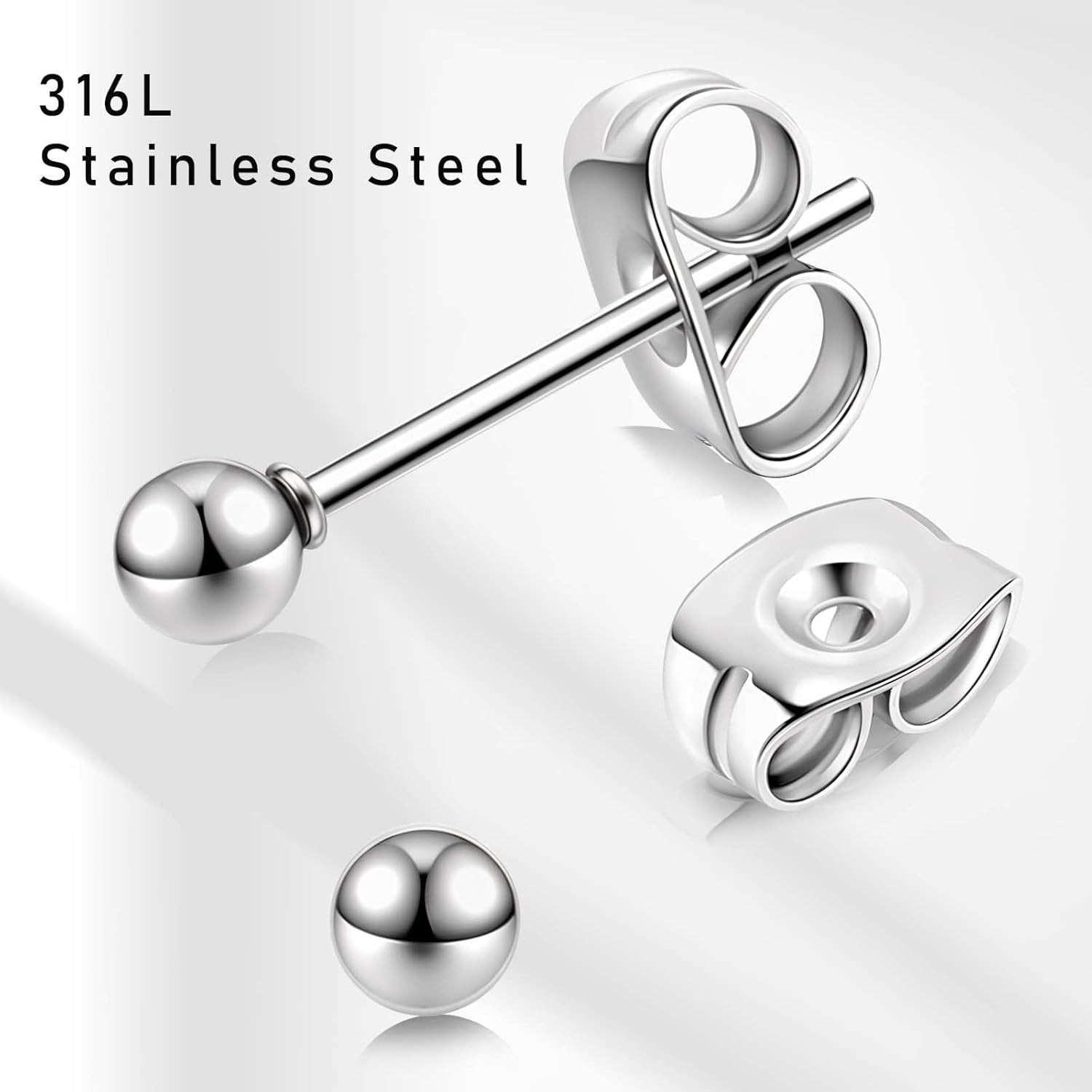 Stainless Steel Stud Earrings for Women & Men 15 Pairs Earrings Tiny Stud Earrin