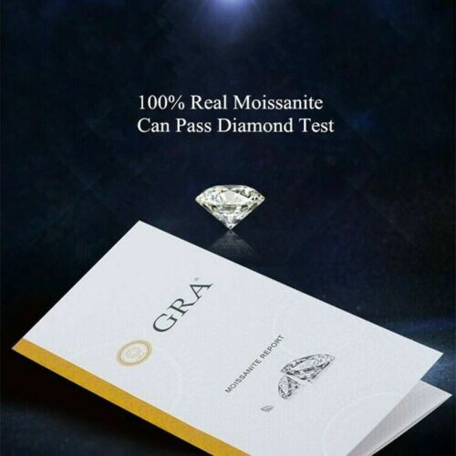 1.20 Ct VVS1 White Moissanite Diamond Clarity D Color Round Brilliant Certified