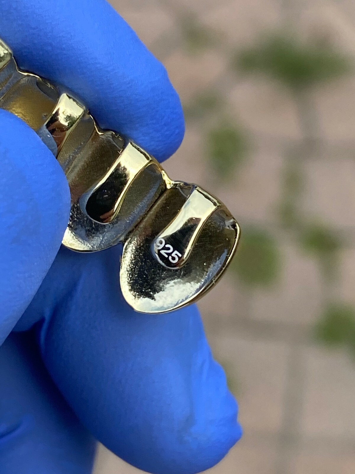 REAL 14k Gold Plated Solid 925 Sterling Silver Diamond Cut Grillz Teeth Fronts