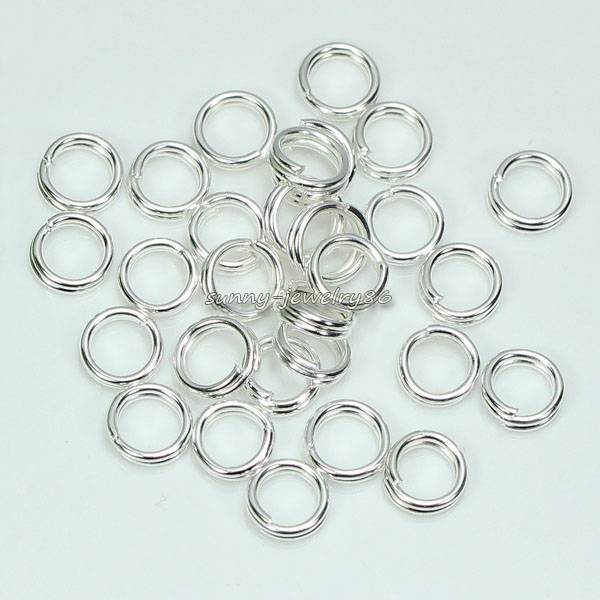 Wholesale!1000pcs 4,5,6,7,8,10mm Metal Double Split Jump Rings Silver/Gold Plt