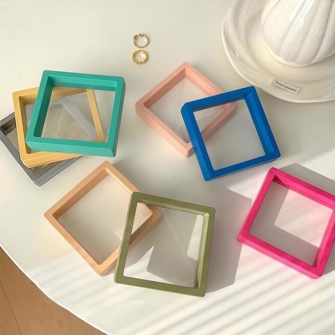 12PCS 3D Floating Frame Display Stand, Jewelry Box, Gift Box, Ornament Organi…