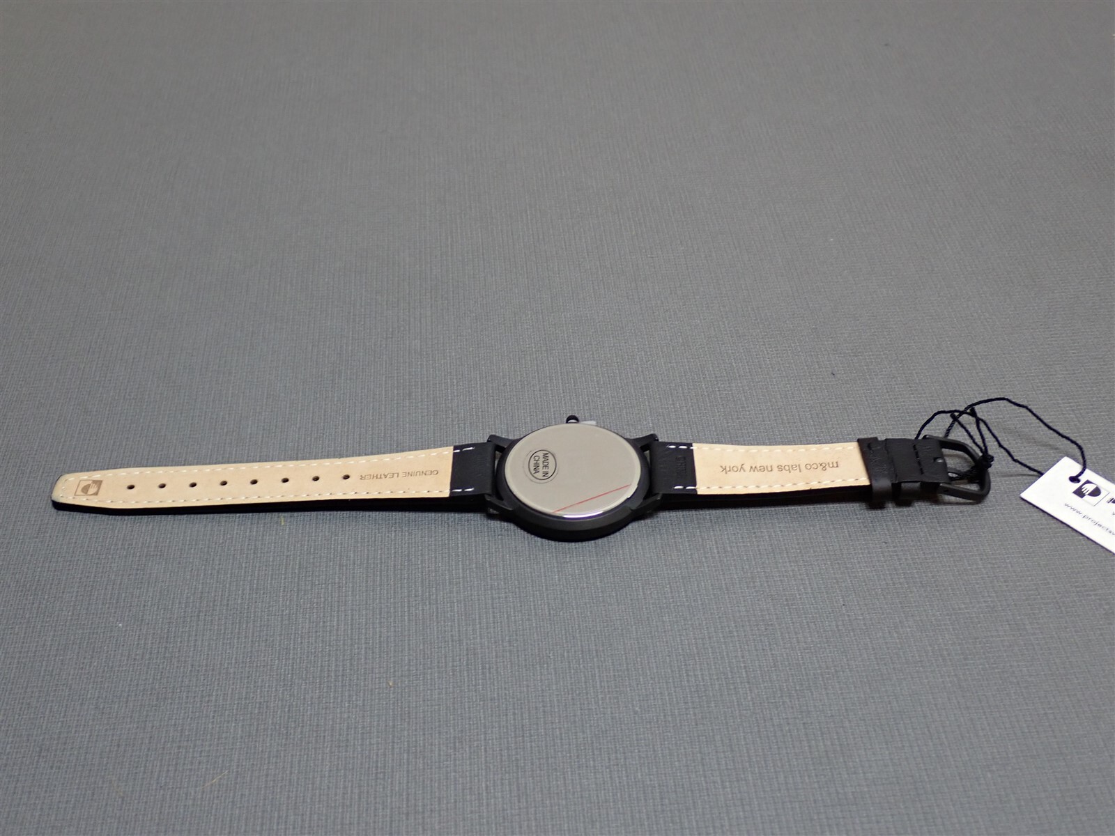 NEW Projects Watches PJT-7401-40 Bodoni 40mm M&Co Black Leather Band Watch