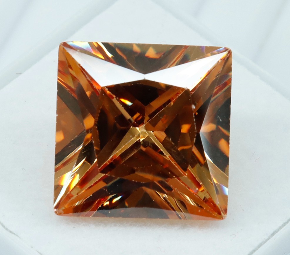 Certified 22.40 Ct NATURAL Yellow Zircon Princess Cut Cambodia Loose A+ GEMSTONE
