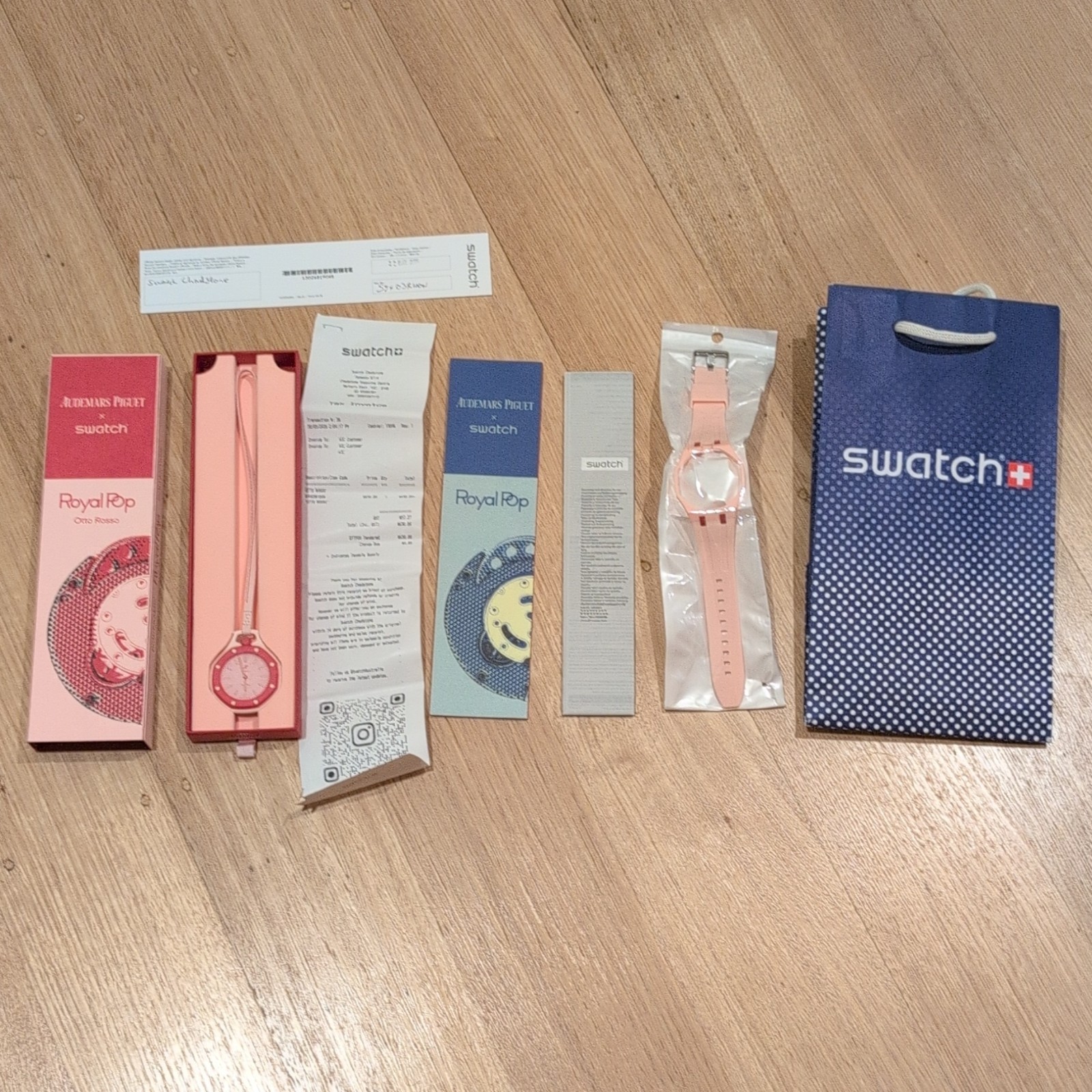 Swatch x AP Royal Pop OTTO ROSSO In Hand NEW Comes With Receipt Warranty Card