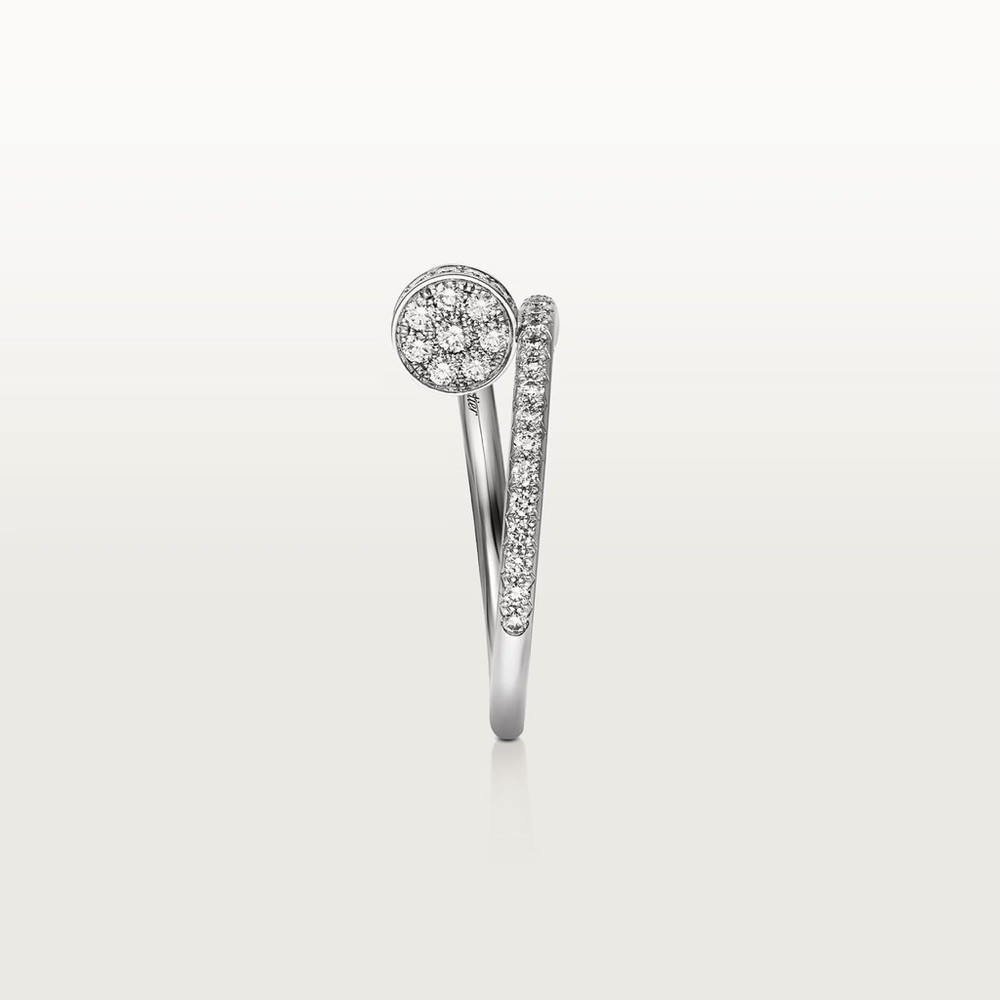Cartier white gold pave Juste En Clou ring