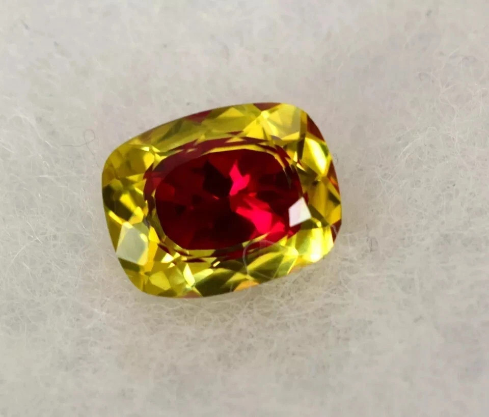 Gemstone Natural Pitambari Sapphire Bi-Color 9.80 Carat Cushion Cut Certified