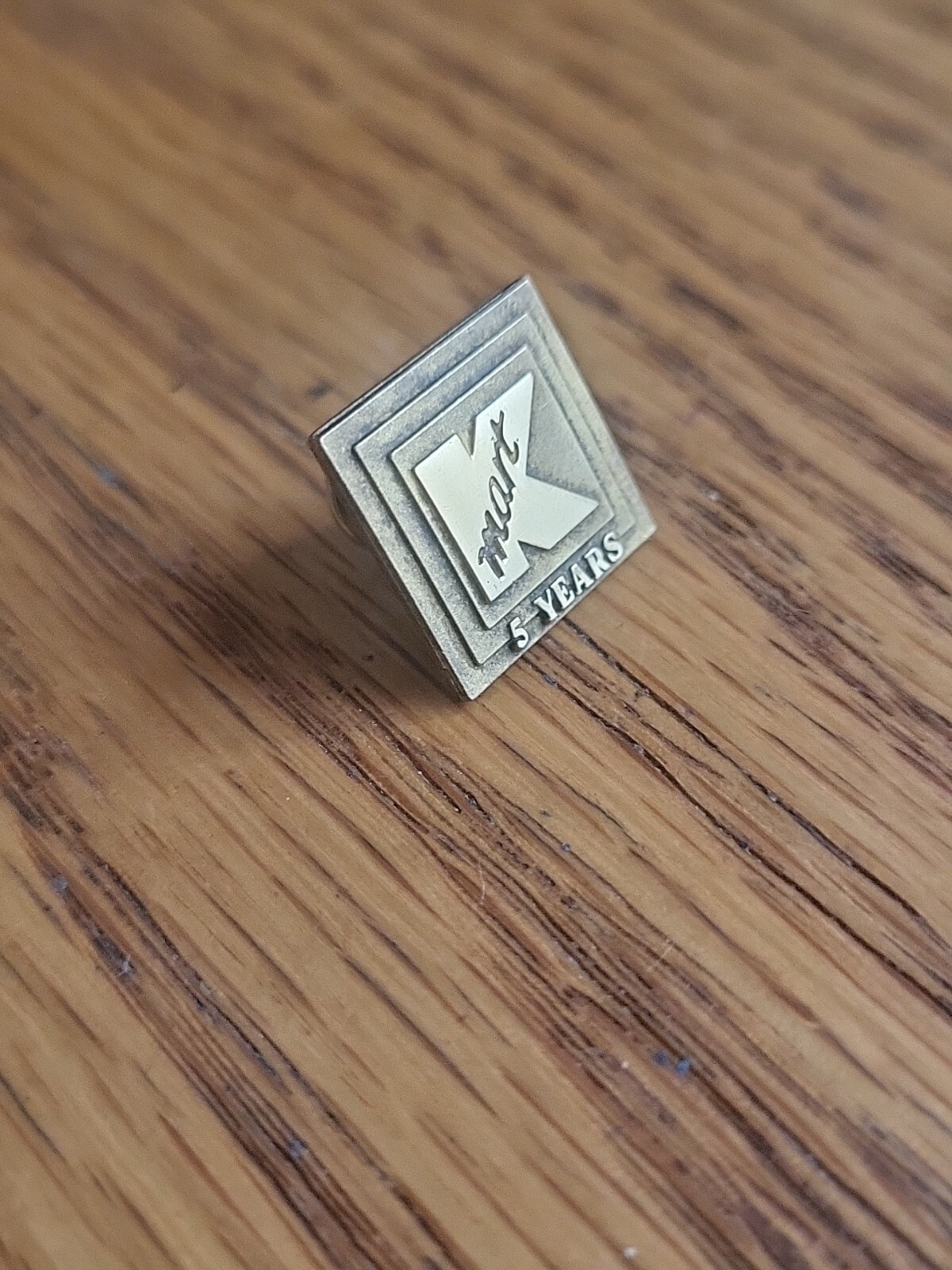 Kmart 5 Years Anniversary Pin, Vintage, Gold Color, Lapel Pin With Backer