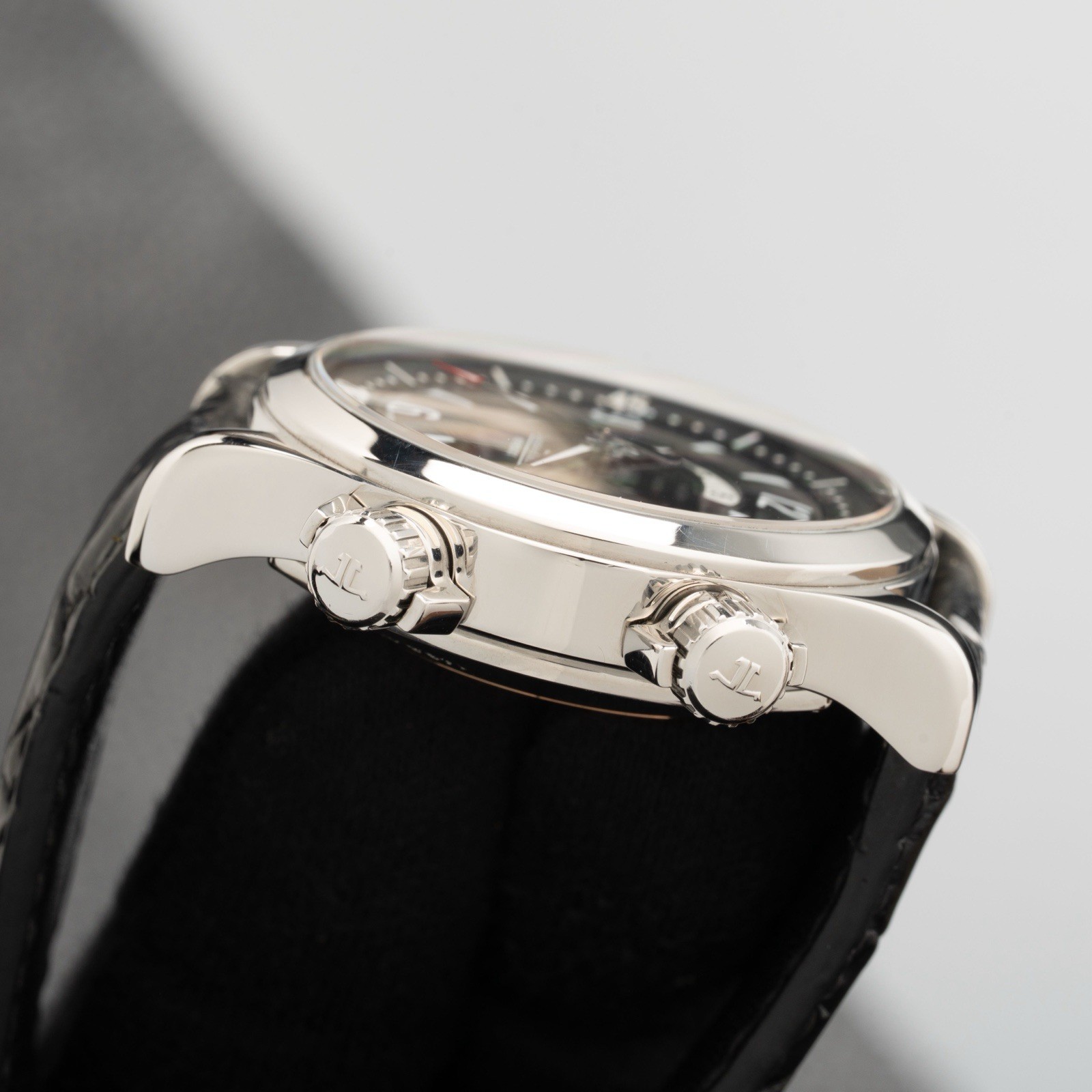 Jaeger-LeCoultre Master Compressor Memovox Alarm Steel Black 41.5mm 146.8.97/1