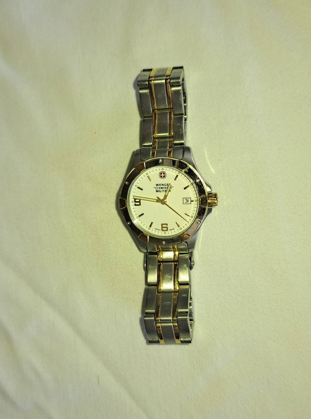 Vintage Stainless Steel Wenger 79093 Swiss Military Watch