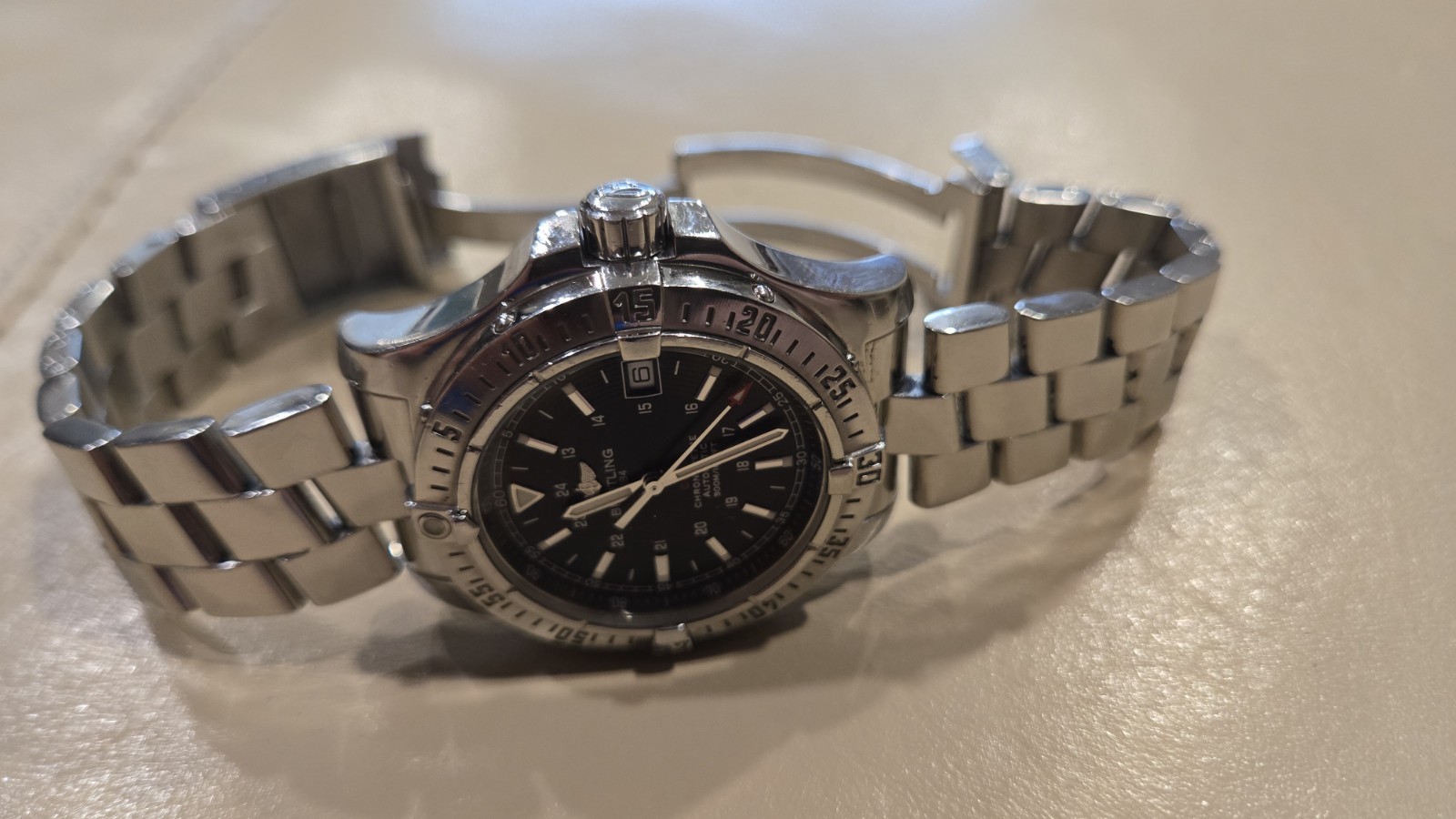 Breitling Colt Automatic A17380 41mm Stainless Steel Black Dial Watch