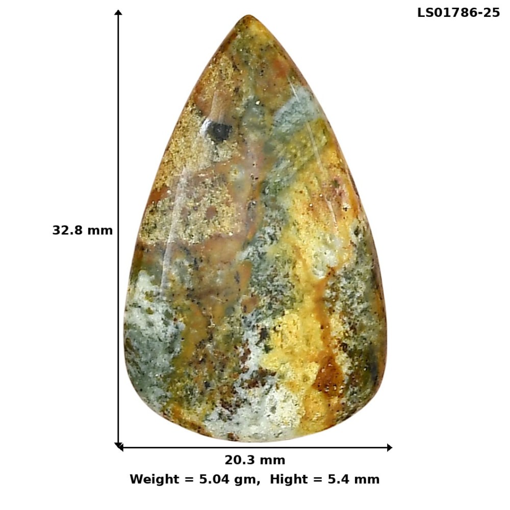 Natural Rocky Butte Picture Jasper 32.8×20.3×5.4 mm Pear Gemstone LS01786-25