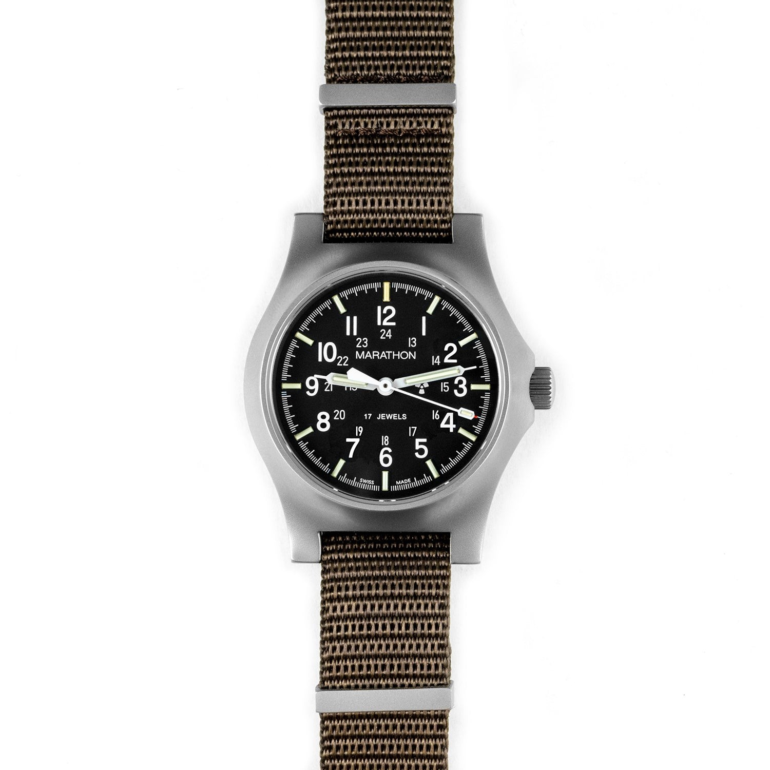 Marathon DEFSTAN Watch Strap Band 16mm Nylon Sage Green parkerized matt finish