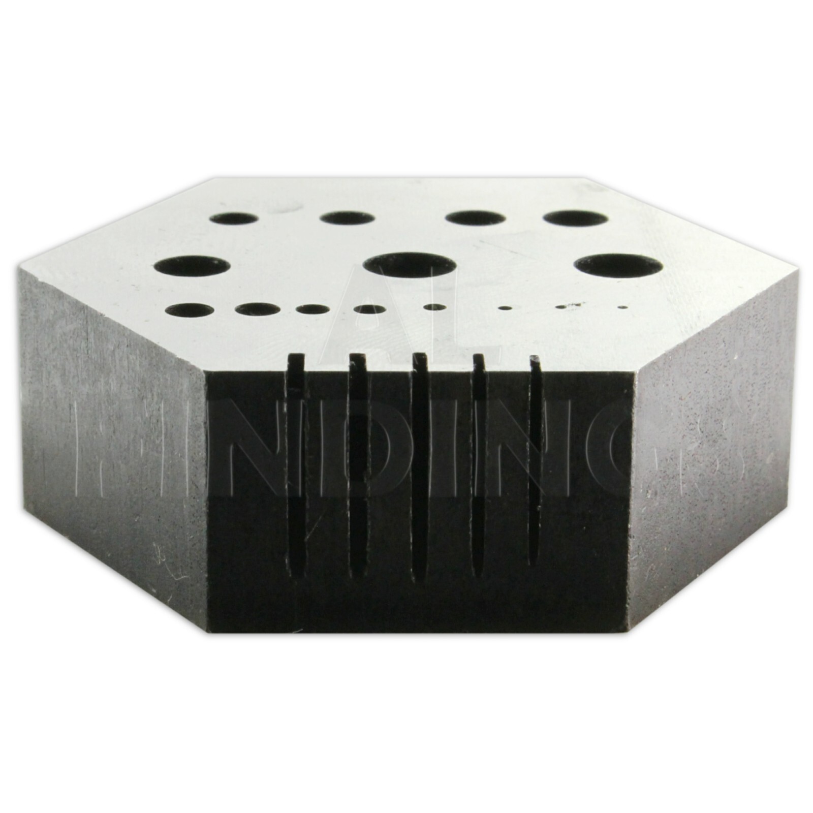 Hexagonal Staking Anvil 15 Holes & 5 Serrations Watch Riveting Watchmakers Tool