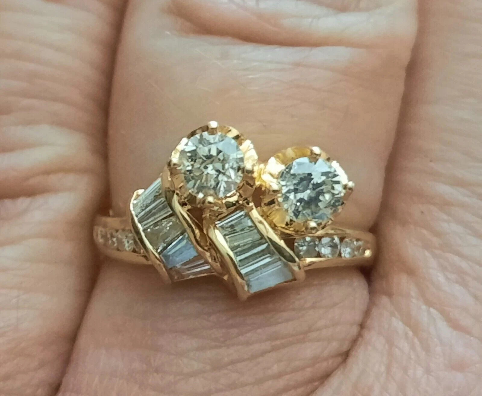 1.50Ct Round Cut Lab-Created Diamond Engagement Ring 14K Yellow Gold Plated