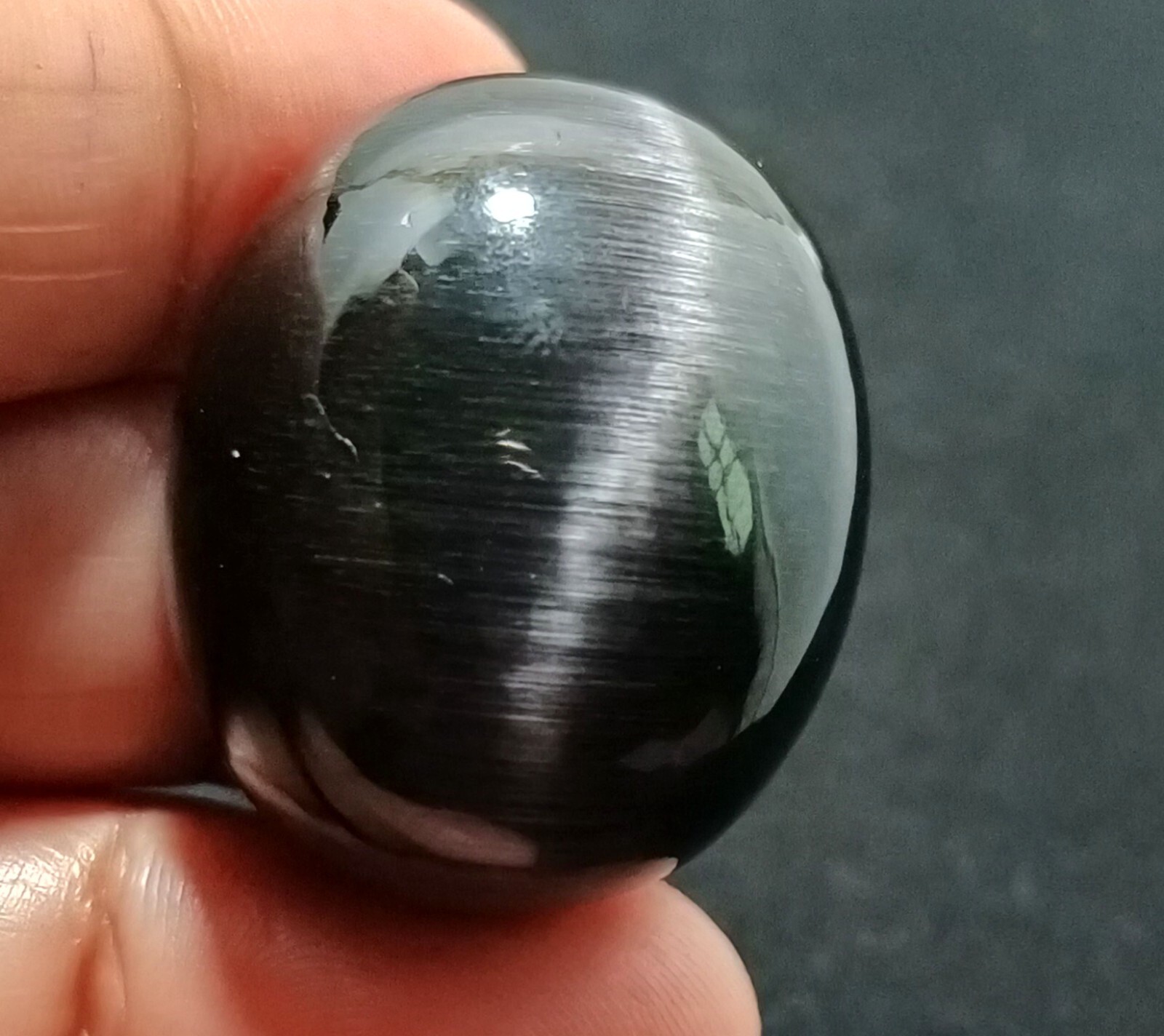 Chrysoberyl 103.50 Ct Natural Black Cats Eye Oval Cut Loose Certified Gemstone