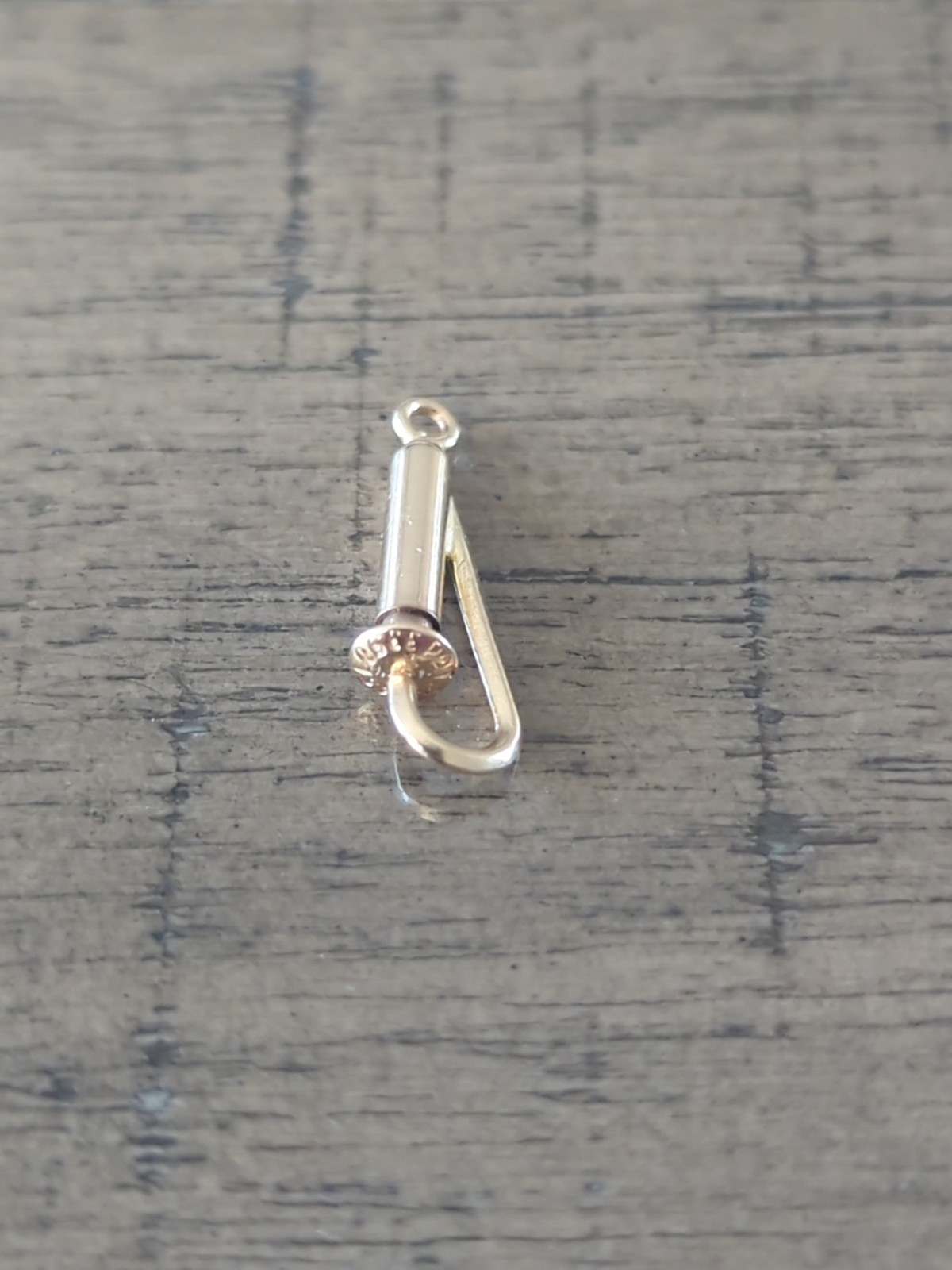 Rare Vintage 14K Yellow Gold Push Lock Clasp