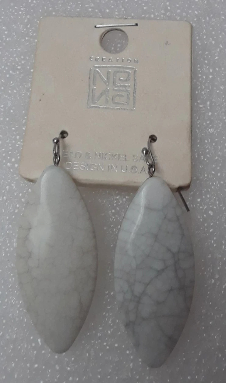Creations Dangel Lightweight Stone Diamond Shape Earrings Lead and Nickel Safe