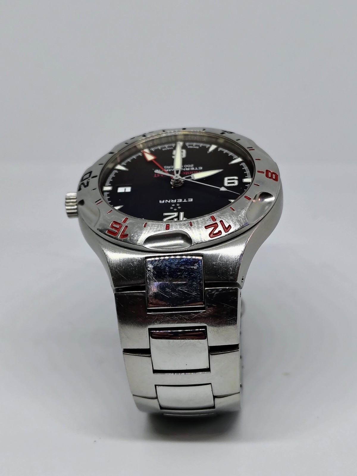 Eterna Monterrey GMT Automatic Watch Model 1612.41 Stailess Steel 200M