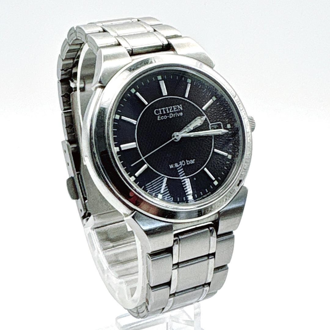 CITIZEN BM6770-51E Eco-Drive Chronograph Black Silver Stainless Used Japan