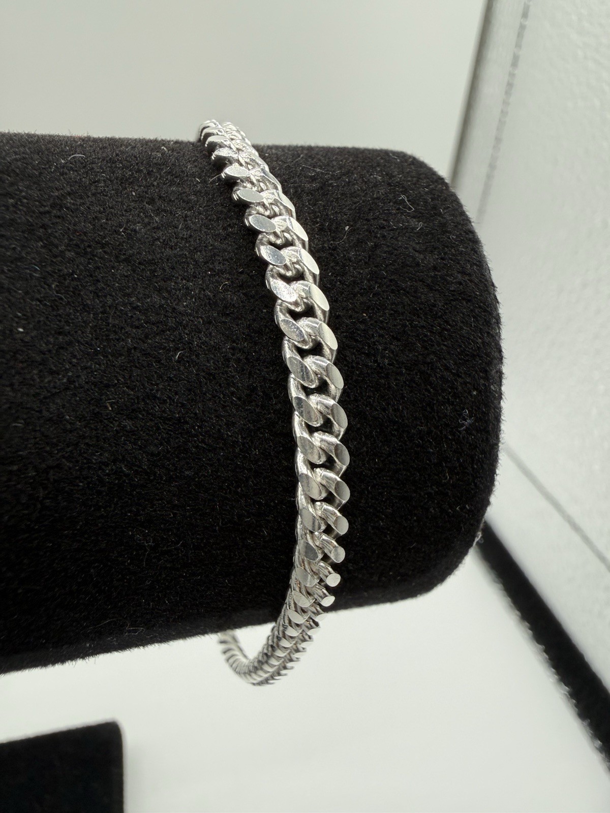 Solid Sterling Silver Italy 925 Miami Cuban Bracelet 4mm 7.5” Long