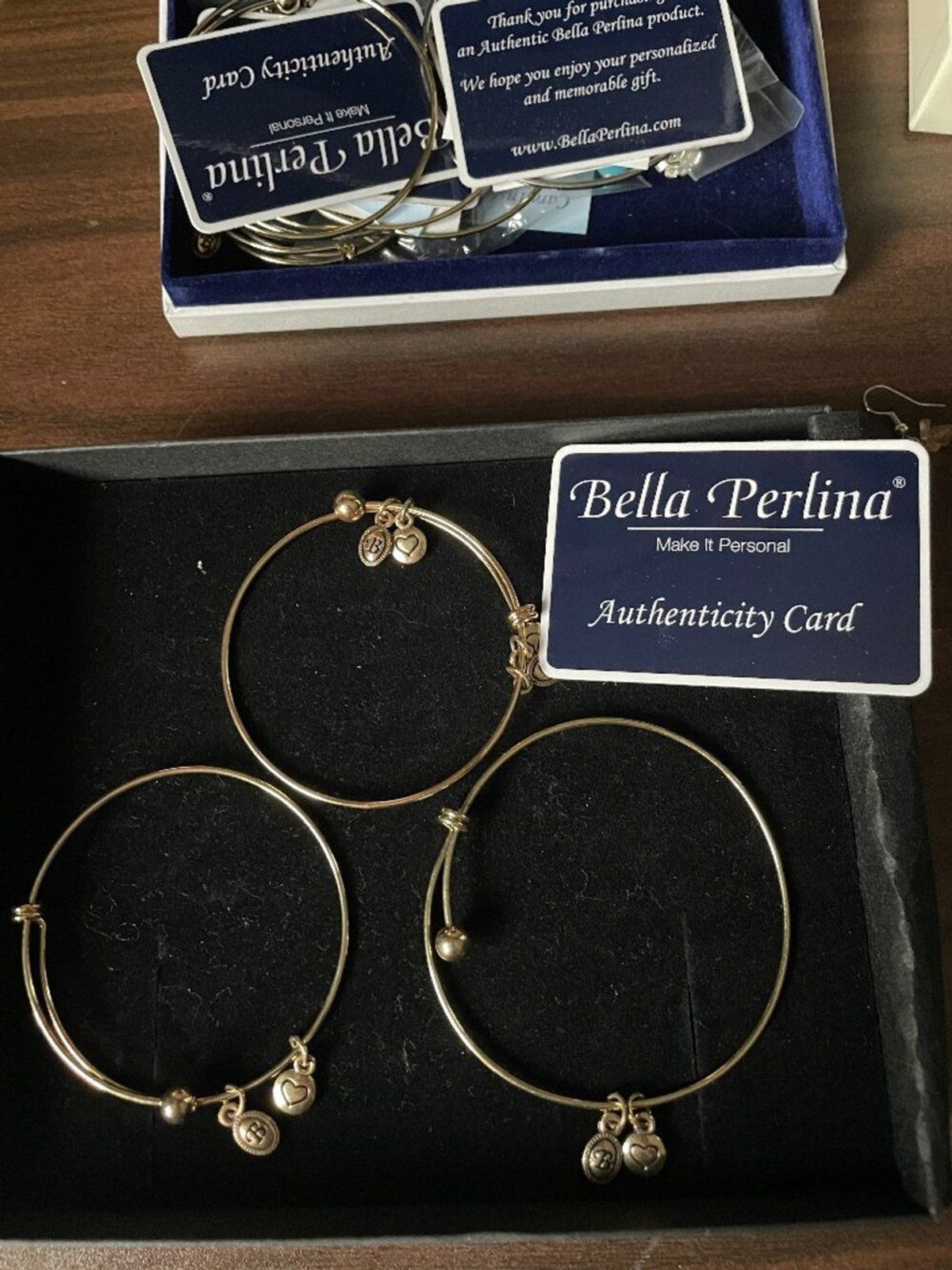 Bella Perlina Gold-Tone Charm Bangle Bracelet (Make It Personal)