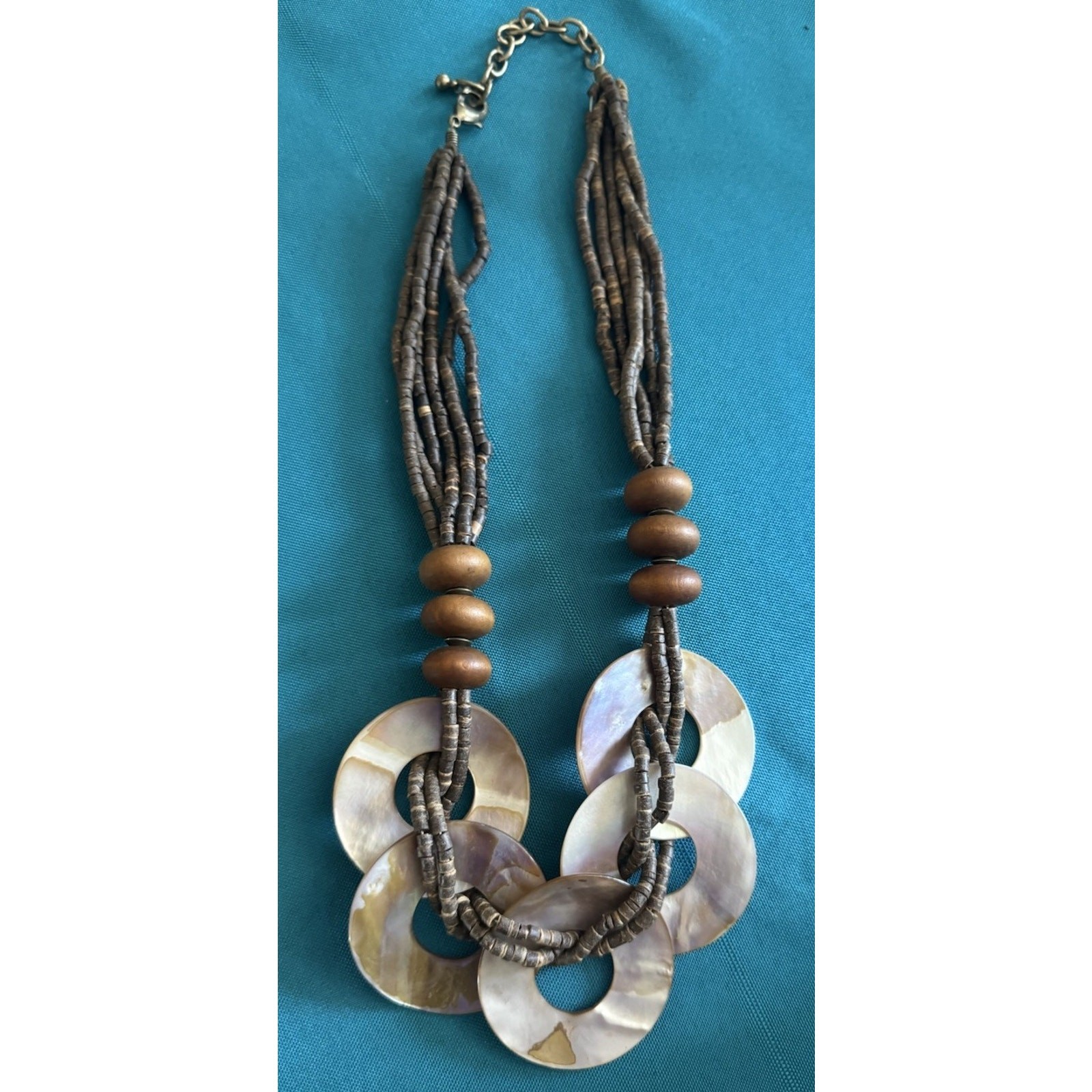 bohemian-style multi-strand statement necklace