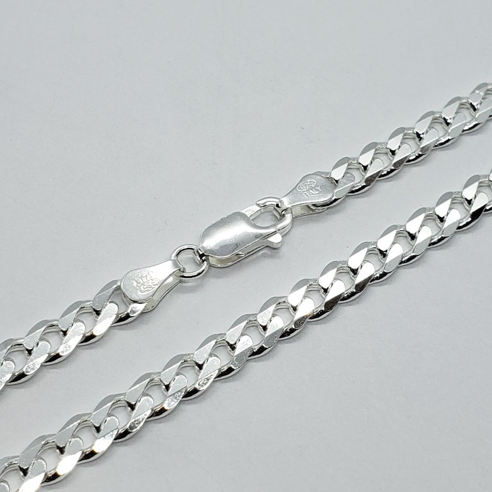 .925 Sterling Silver Cuban Curb Link Chain Necklace 1mm~13mm Men Women 16″~40″