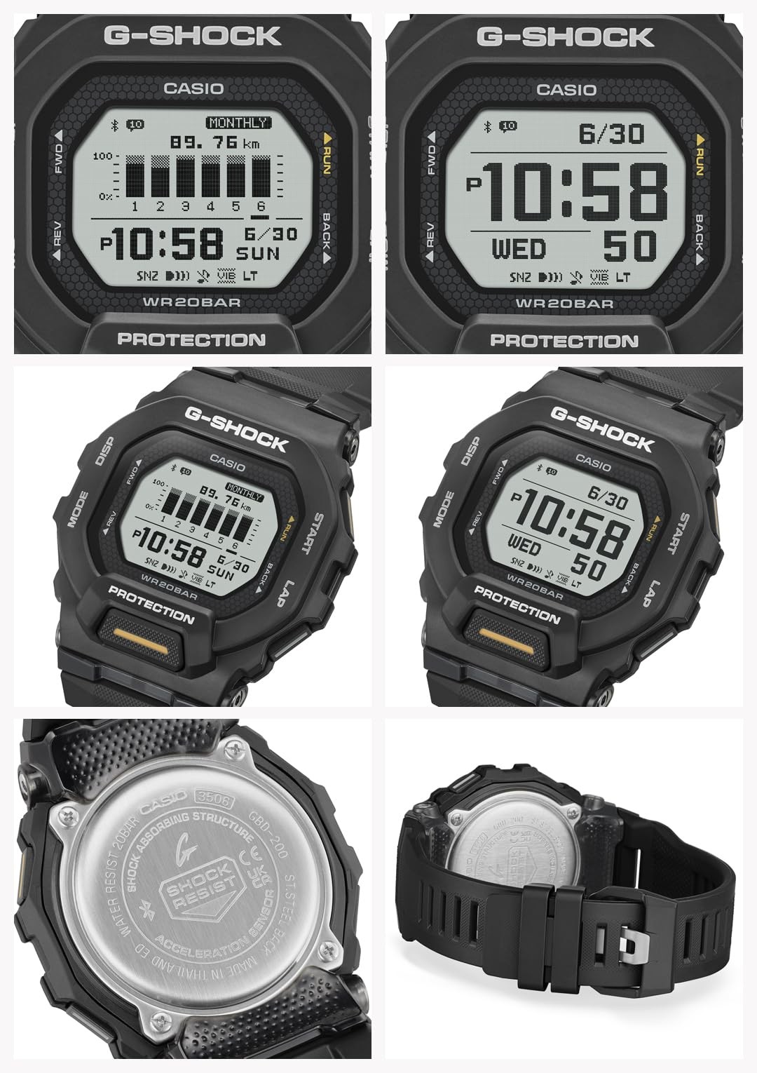 G-SHOCK G-SQUAD GBD-200-1A1JF Men’s Black