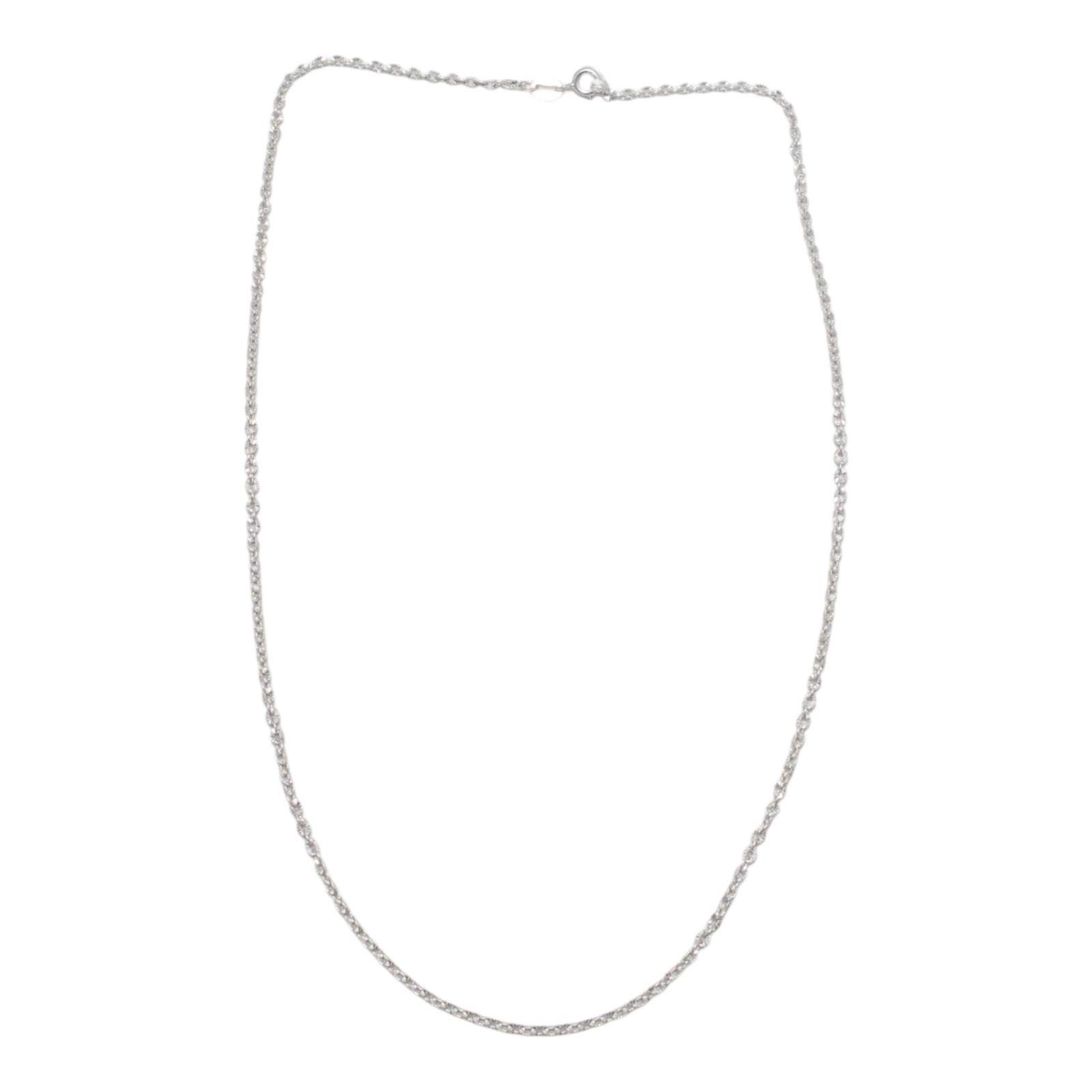 925 Sterling Silver Link Chain 18.0″ Handmade Single Piece Unisex Strong M0124