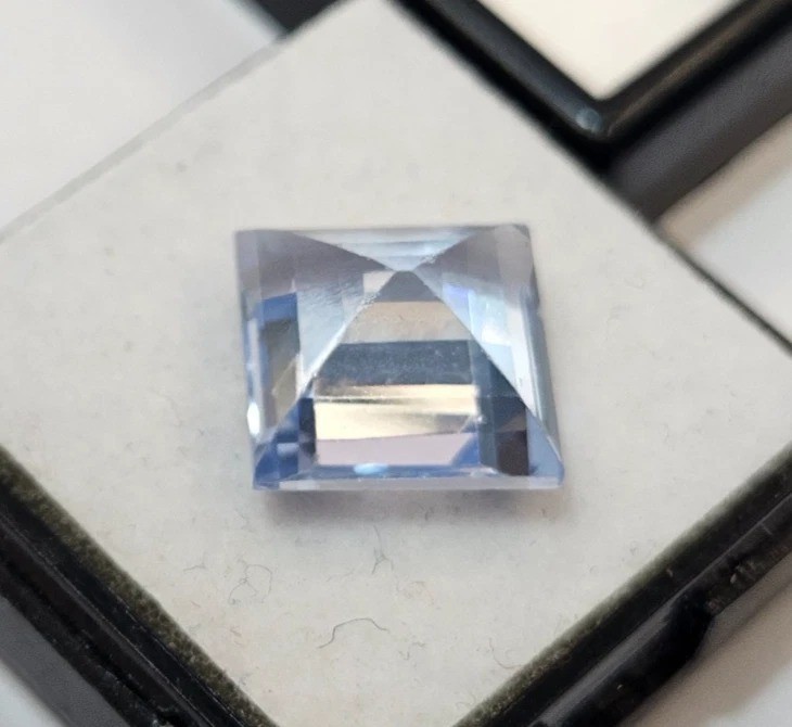 Aquamarine Blue Princess Cut 7-9 Ct Natural Loose Gemstone EGL Certified