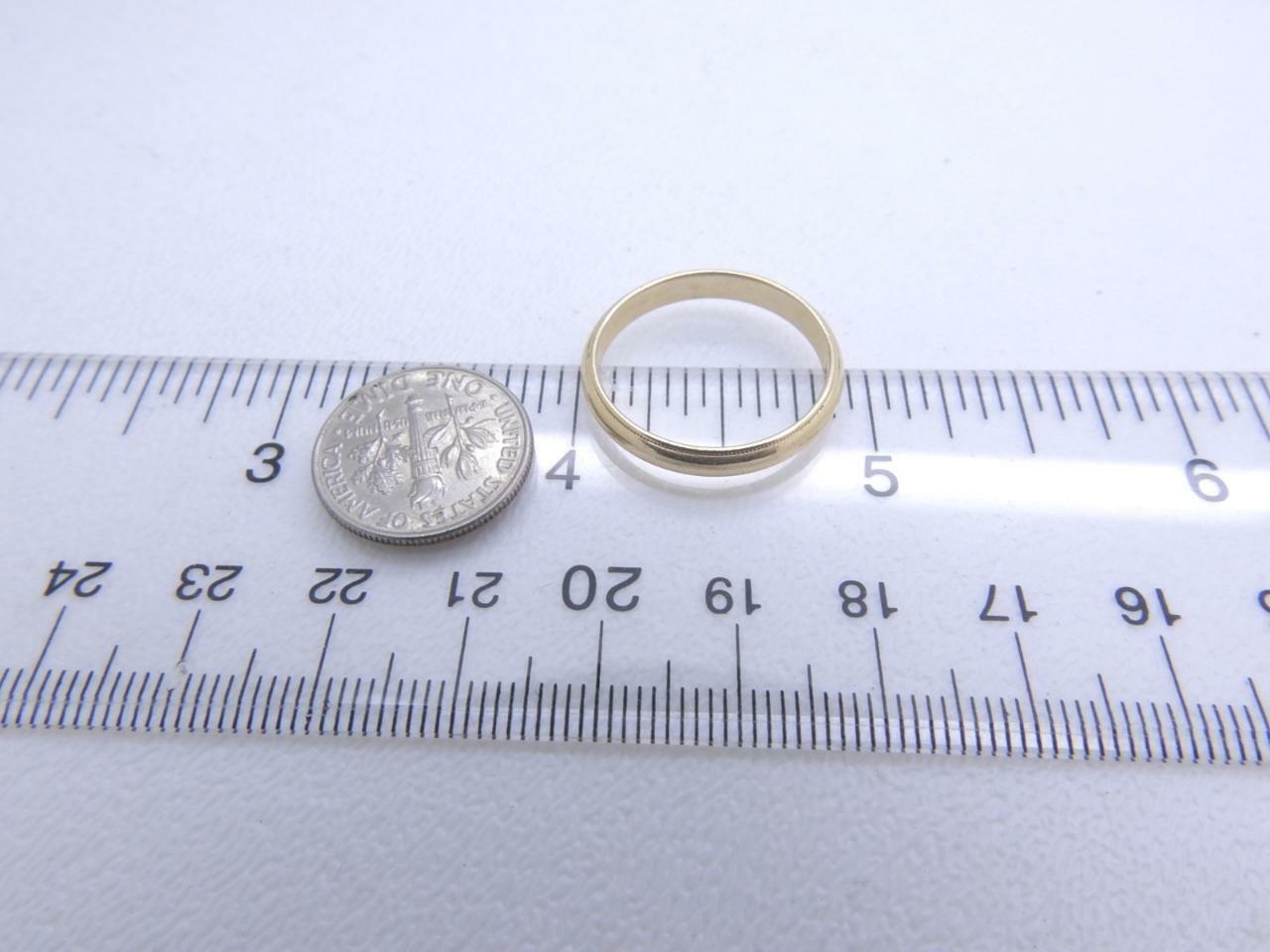 14k Yellow Gold 3.35 mm Traditional Wedding Band Ring 3.1 Grams Size 9.25