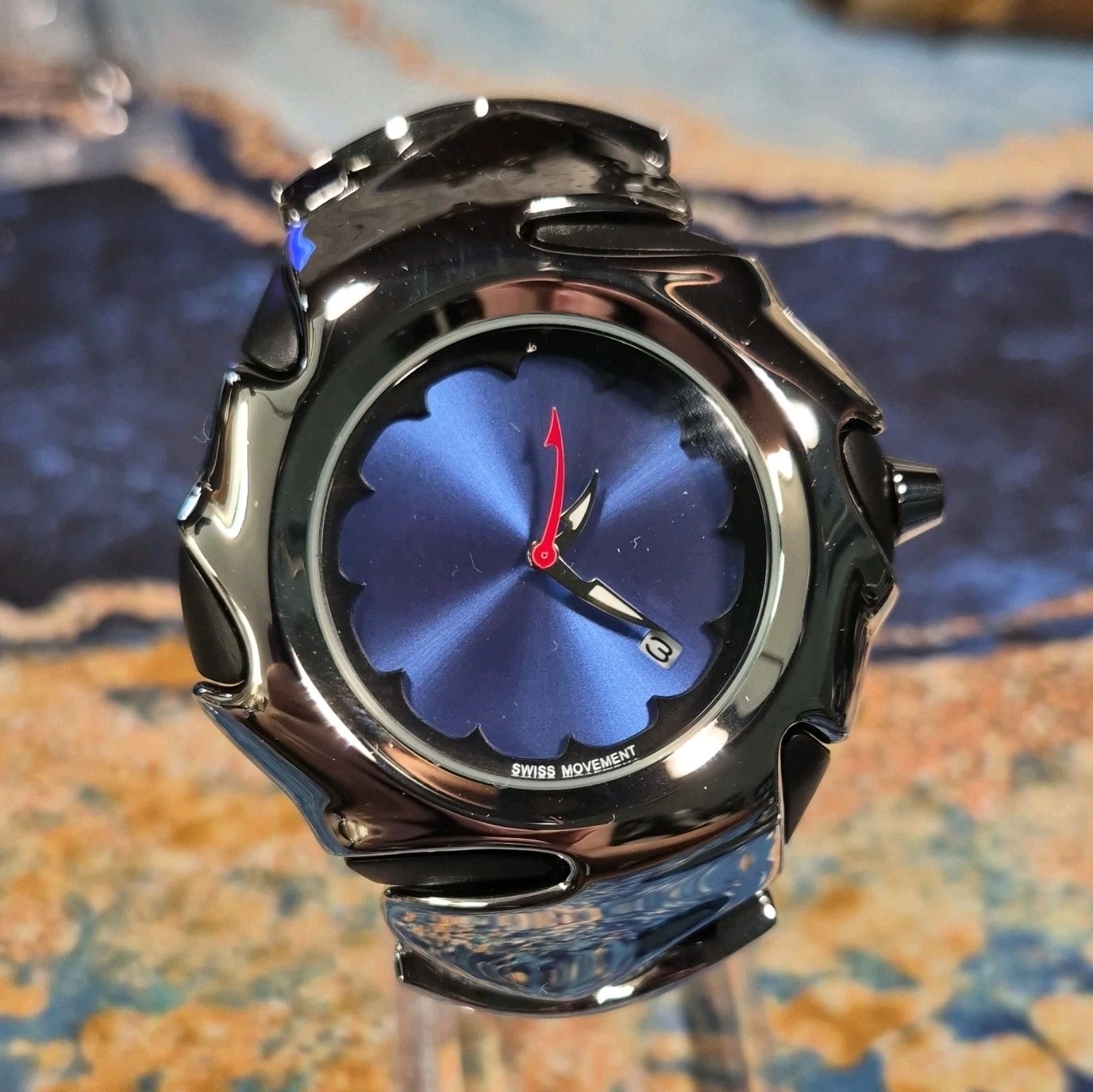 Sanda Blade Quartz Watch w/ Date 44mm