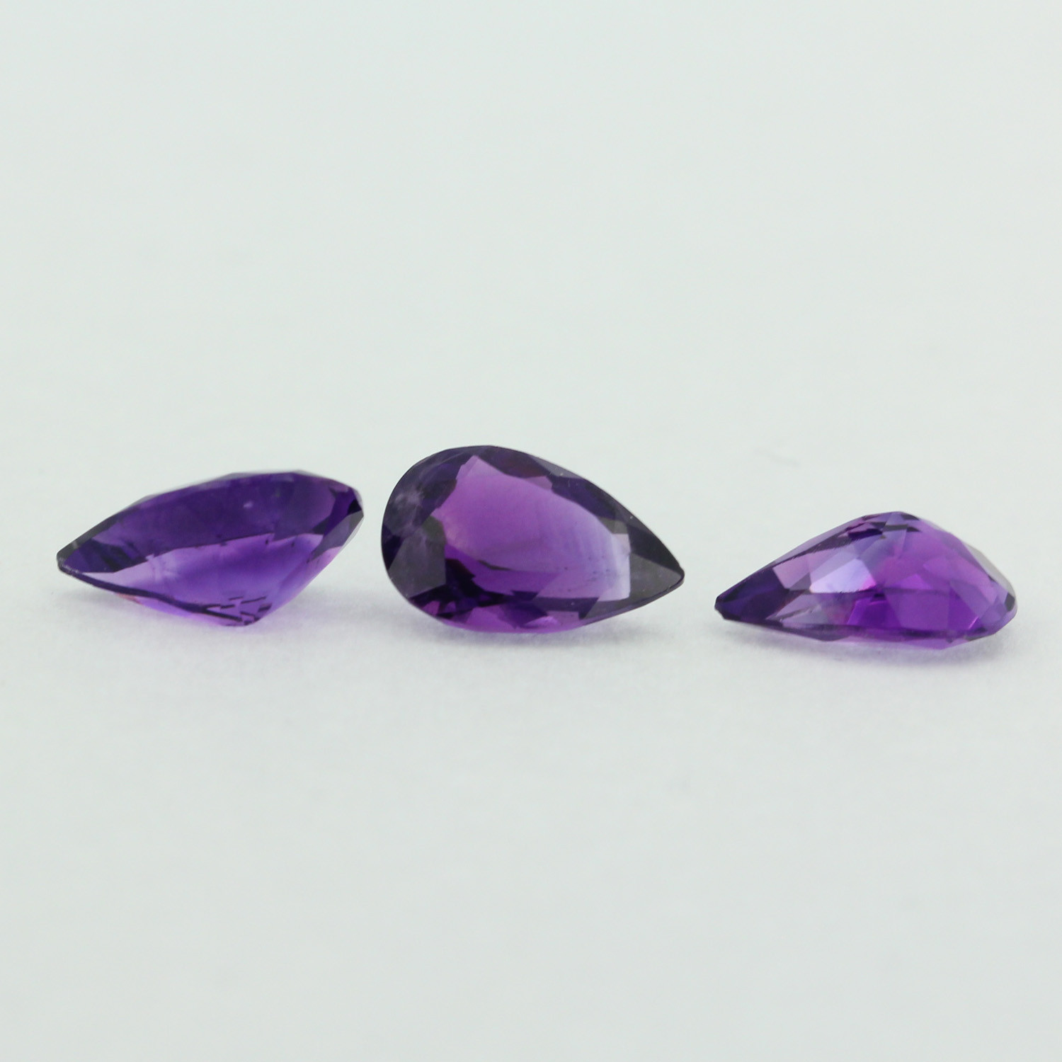 Loose Pear Shape Cut Genuine Natural Amethyst Stone Single Purple Birthstone