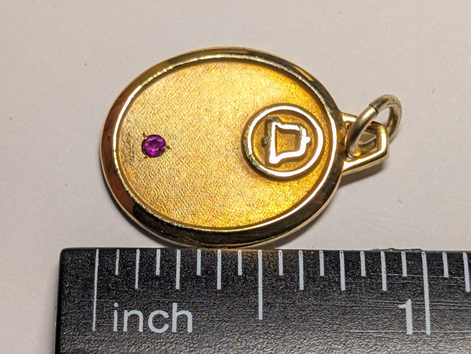 VINTAGE BELL SYSTEMS GOLD FILLED CHARM SIGNED LGB 1/5 10K WEIGHS 3.5 GRAMS
