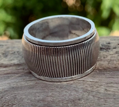 New Design Solid 925 Sterling Silver Band Ring Spinner Handmade Ring All Size