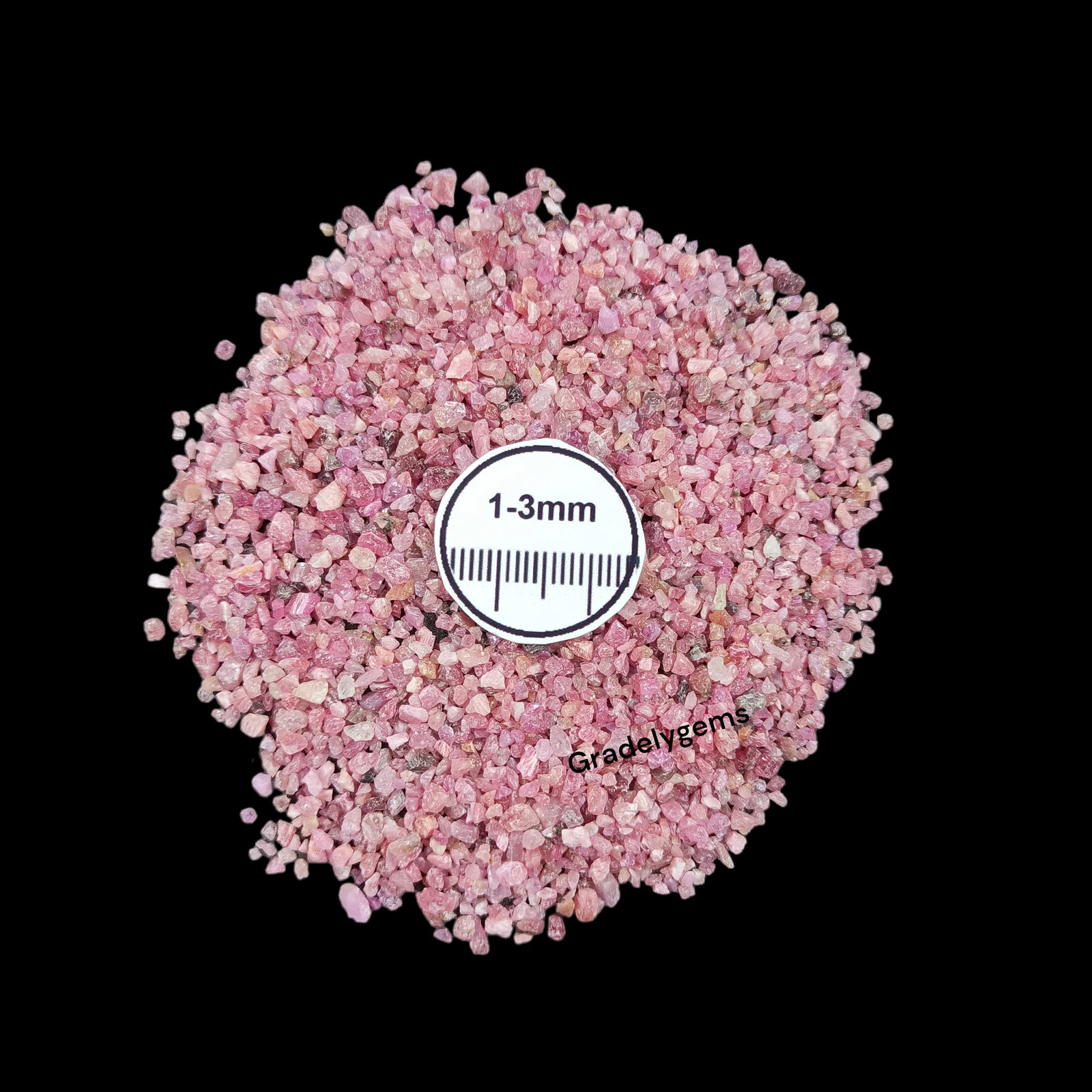 Ruby 1-3mm Gemstone Granules for Craft Bottles Inlay