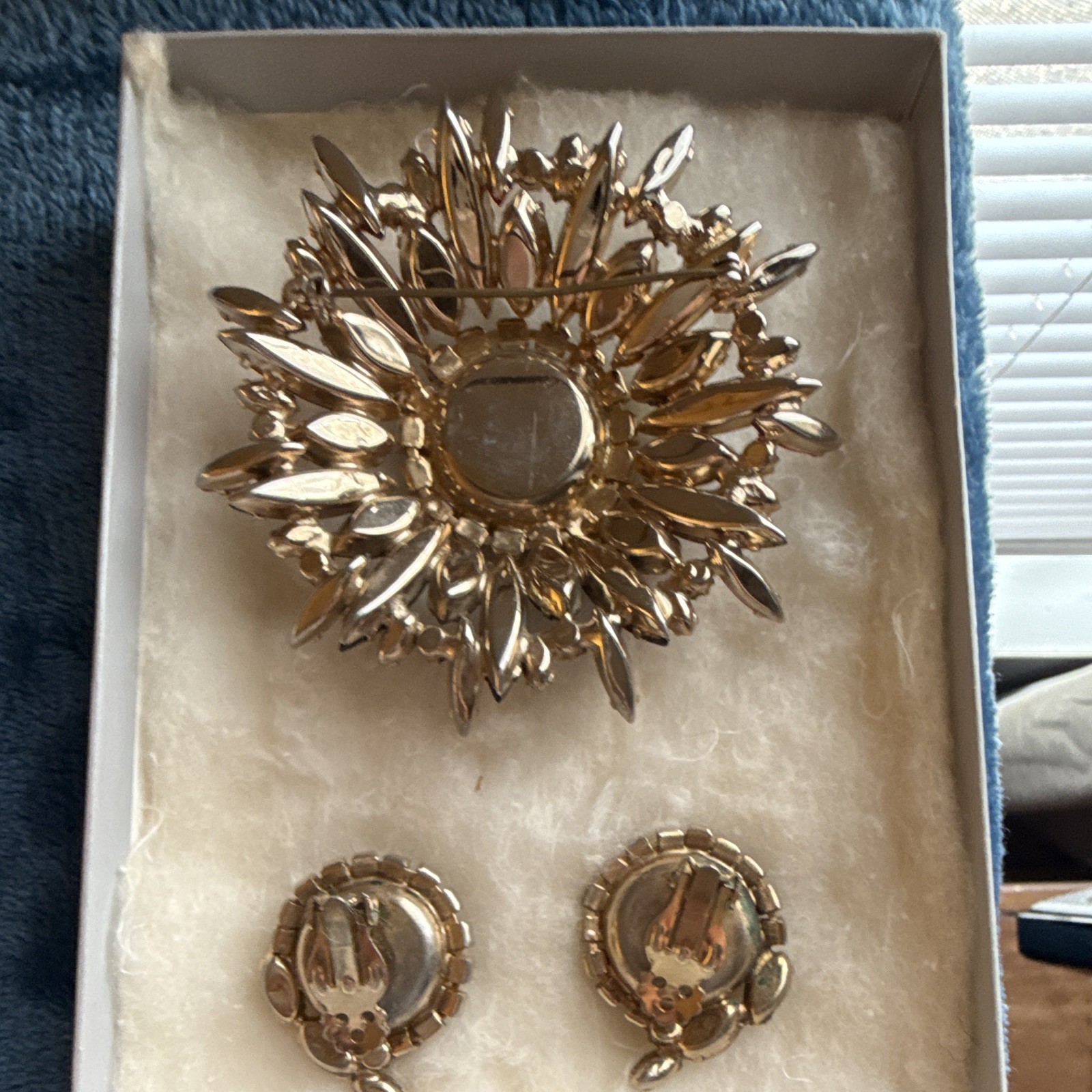 RARE JULIANA D & E, Heliotrope Watermelon Large Brooch, clip-on Earrings, 1964