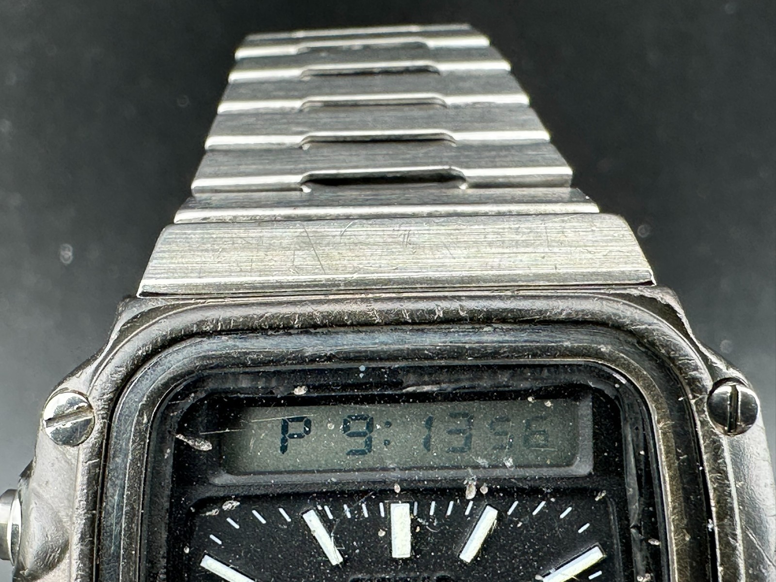 Seiko SilverWave Ana-Digi Men’s Black Dial Chrono Alarm Day Date 35mm H357-5120