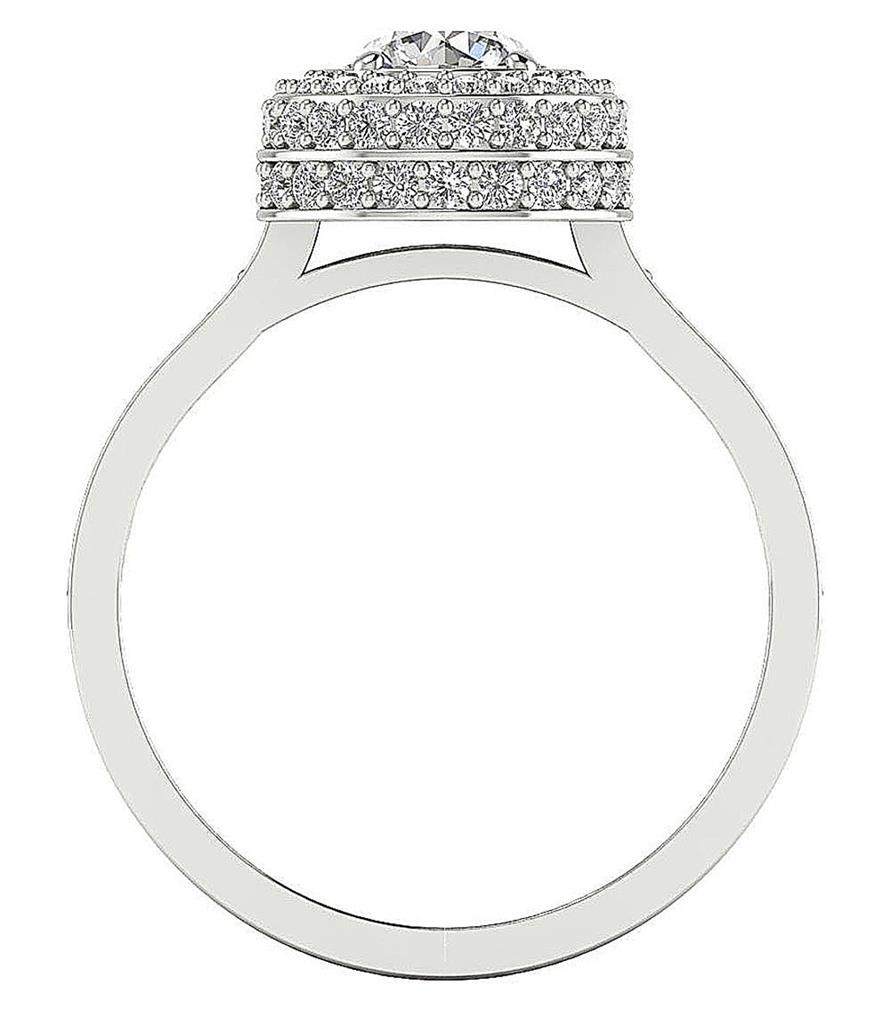 VS F 1.60 Ct Solitaire Engagement Ring Lab Grown Diamond 14K White Gold 11.00 MM