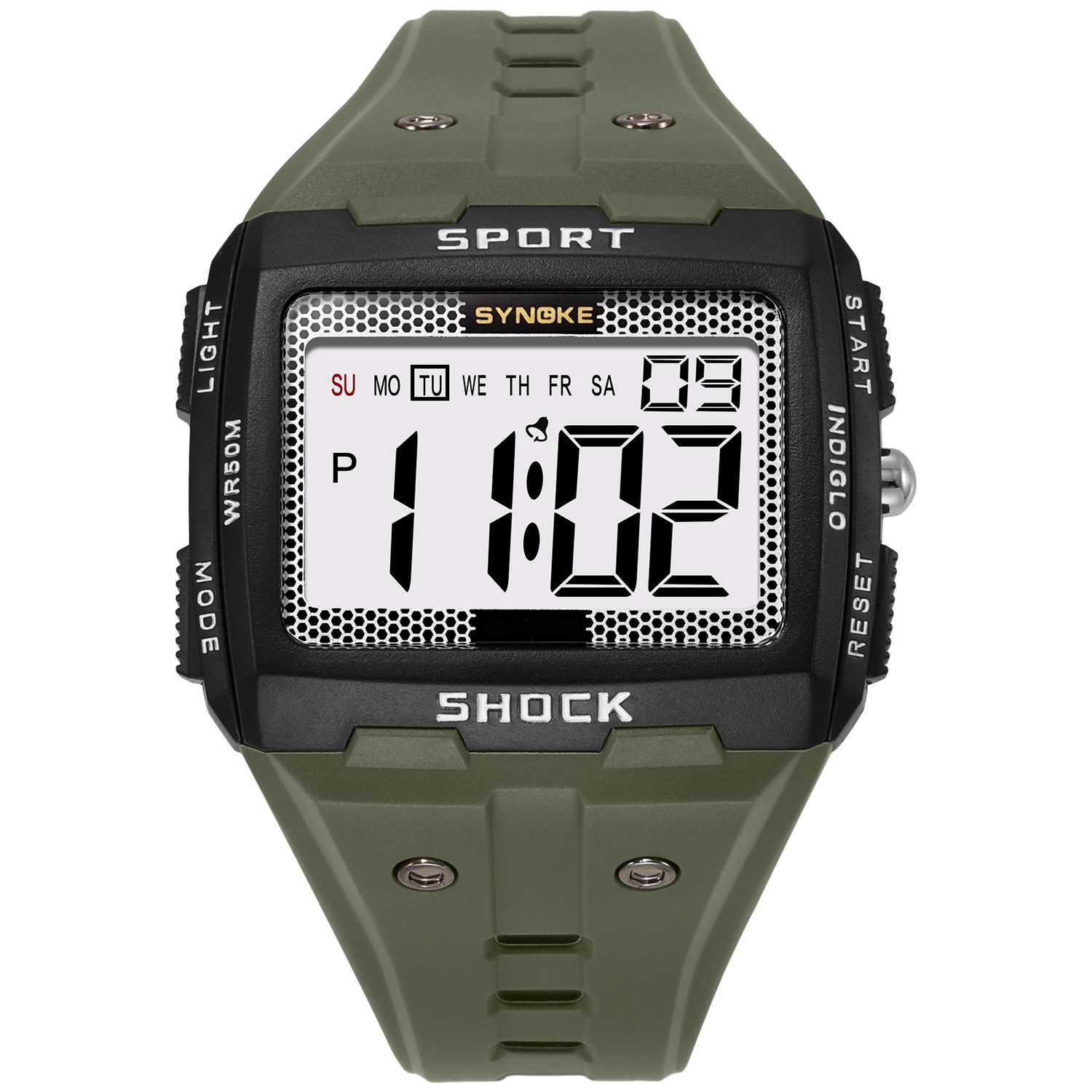 Waterproof Wrist Watch Mens Sports Army Digital Large LED Screen Military Watch