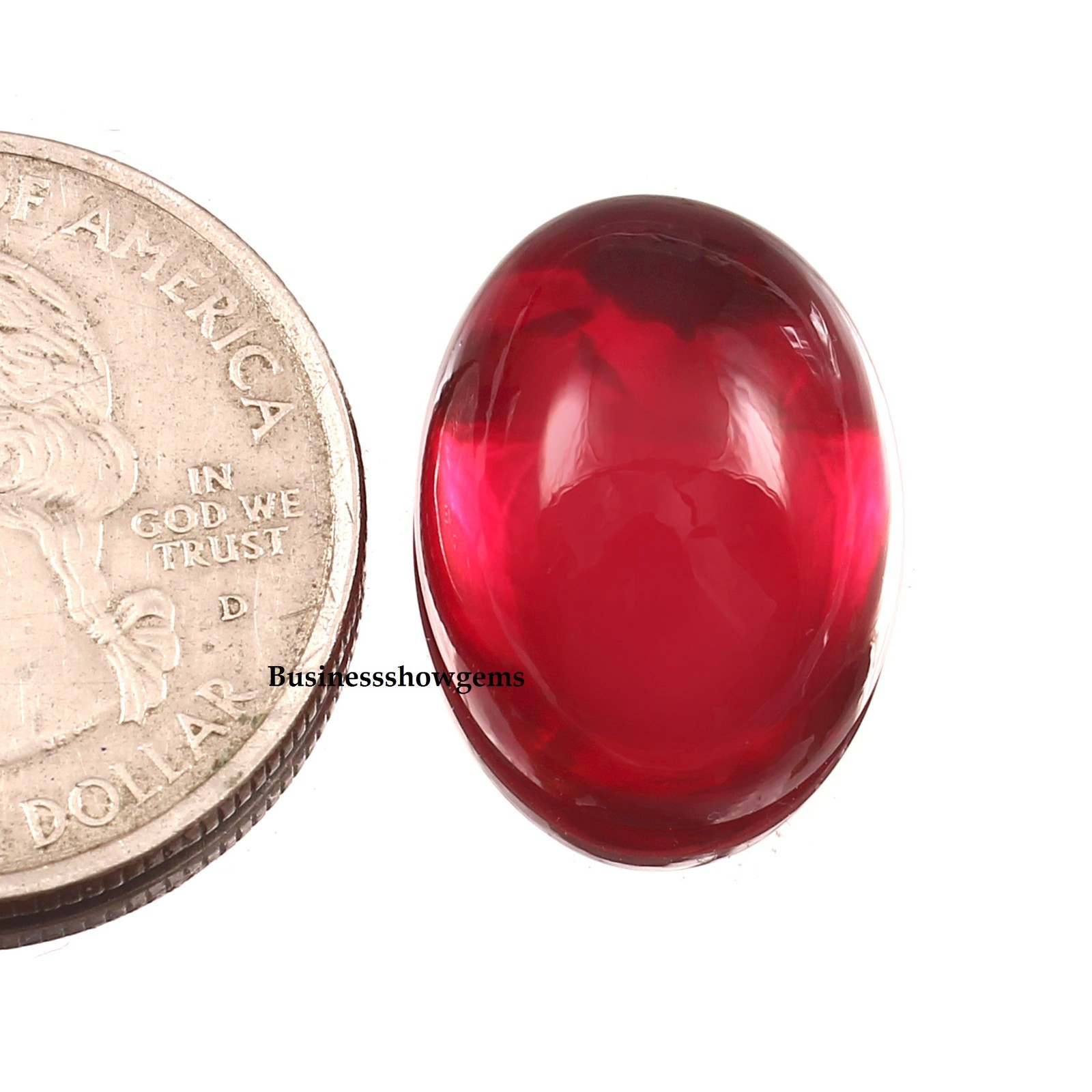 Flat Back Lab Created Blood Red Ruby Oval Synthetic Gemstone-(4×6-15x20mm)-1pcs