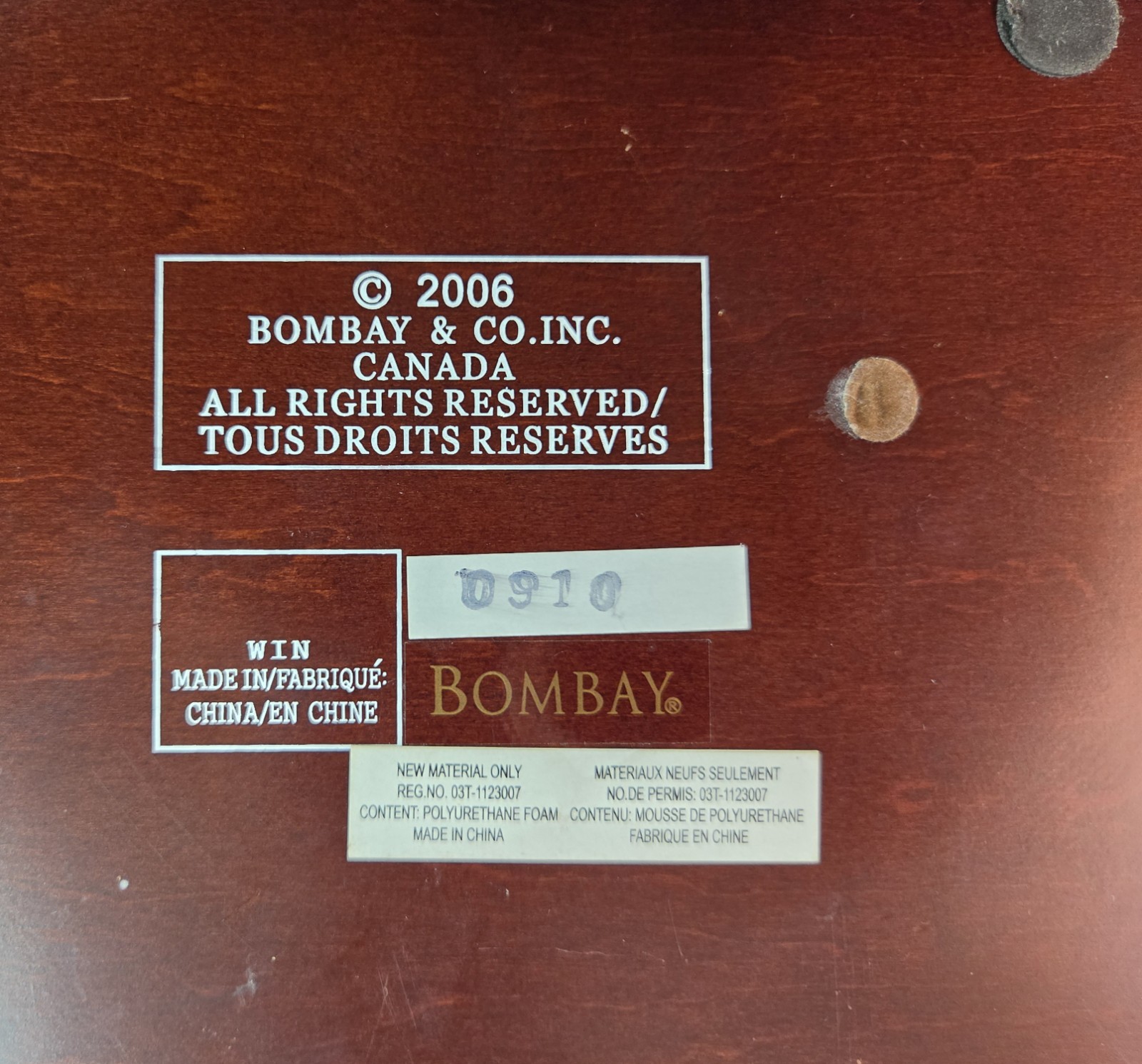 VTG Bombay Company Jewelry Armoire Cabinet -Table Top -Curved Glass -13″T×12″W