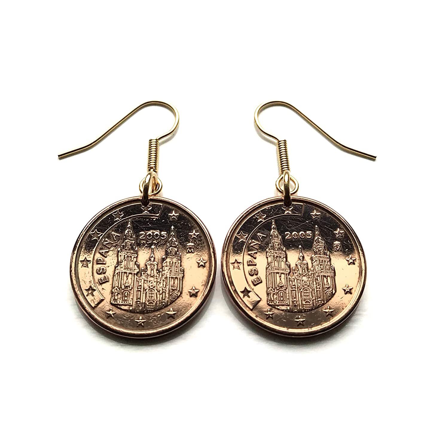 Spain 5 coin earring Santiago de Compostela cathedral Saint James Galicia 000193