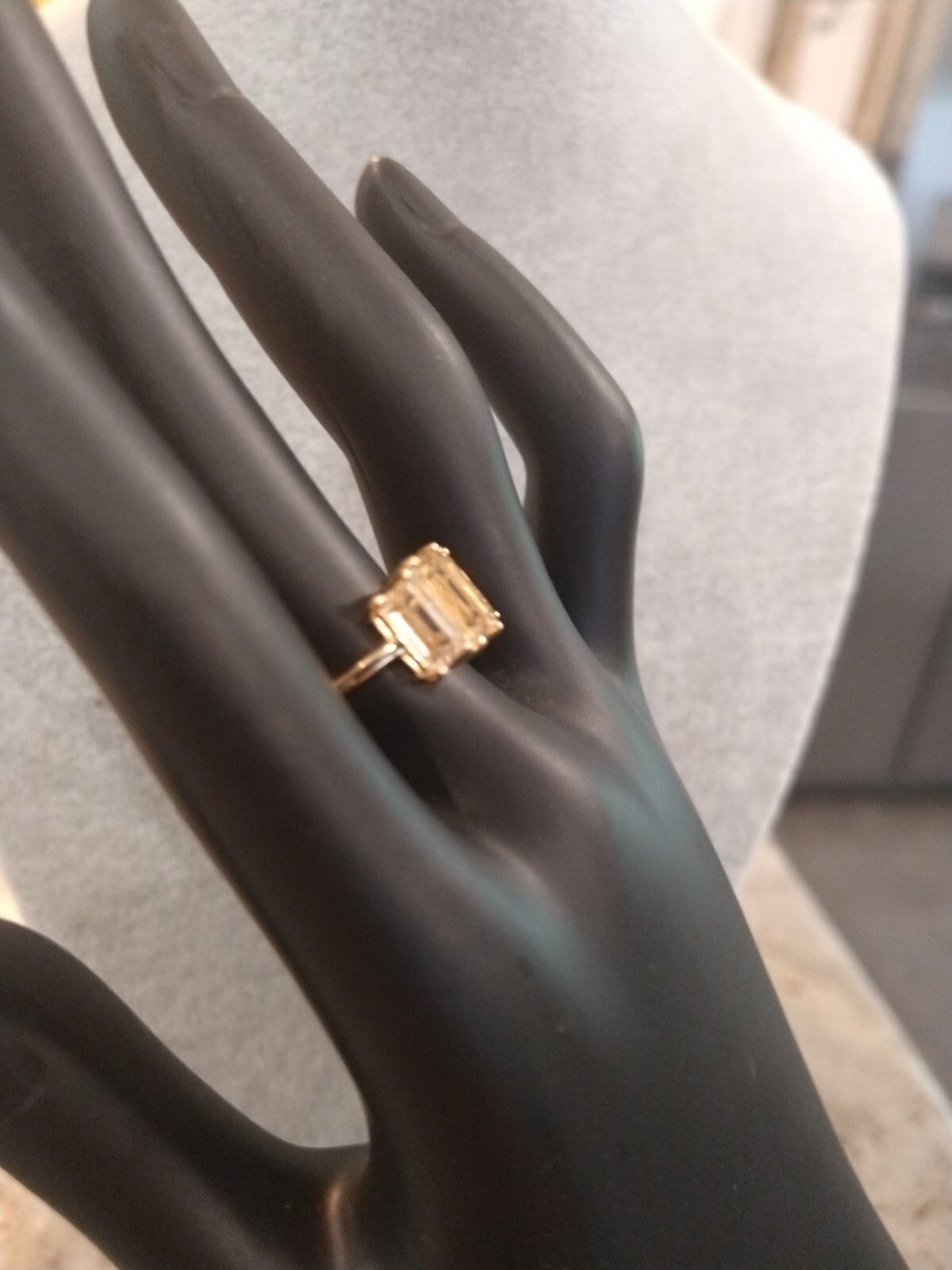 PREMIUM NATURAL GOLDEN IMPERIAL TOPAZ TRILOGY RING/VermeilRG/SS. Sz 5, 2.15TCW