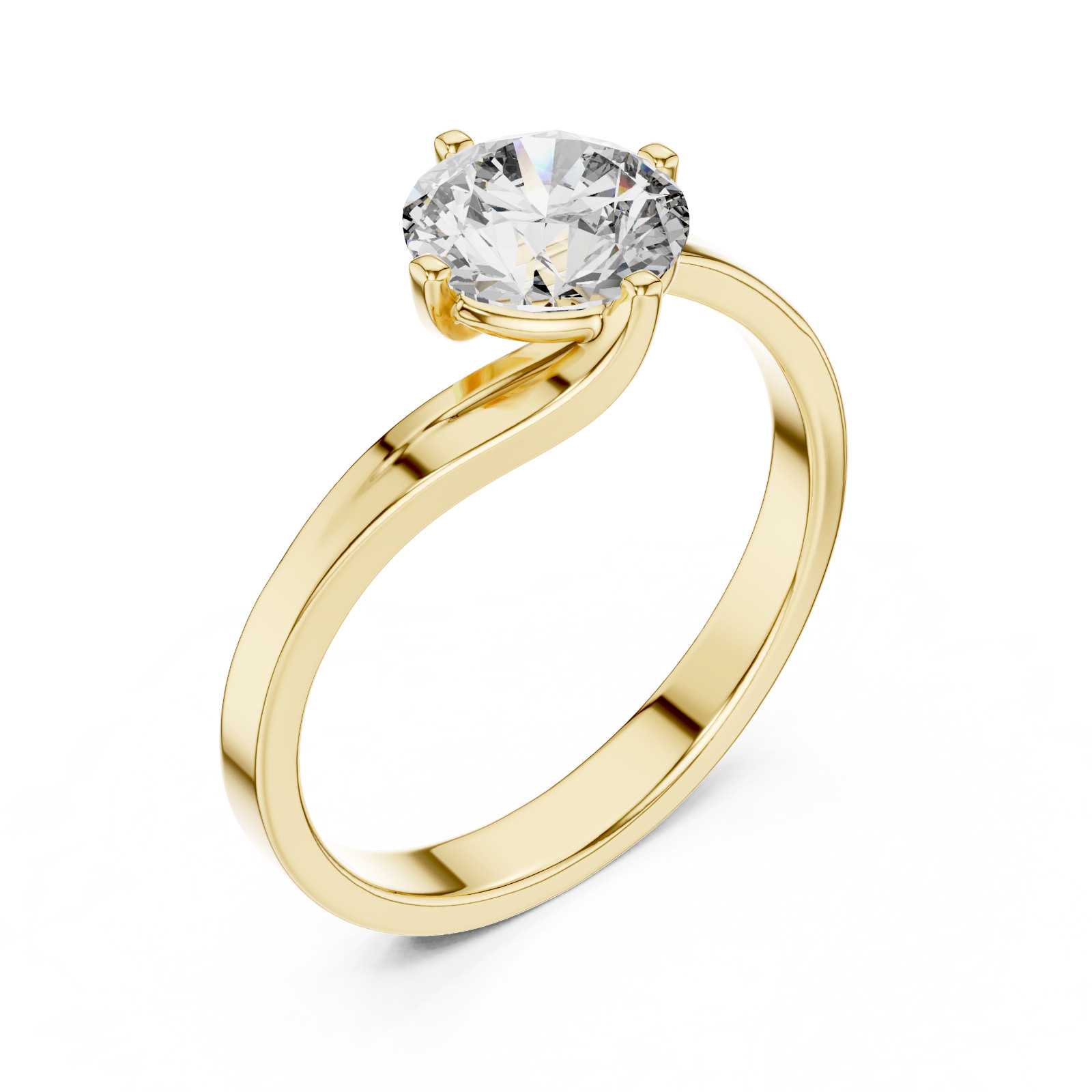 1 Ct Lab Grown Diamond IGI Certified Engagement Wedding Gold Ring 14 K F VVS