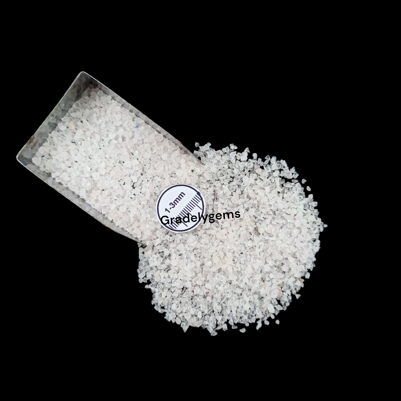 Natural Rose Quartz Gemstone Crushed Powder – Healing Crystal for DIY Crafts