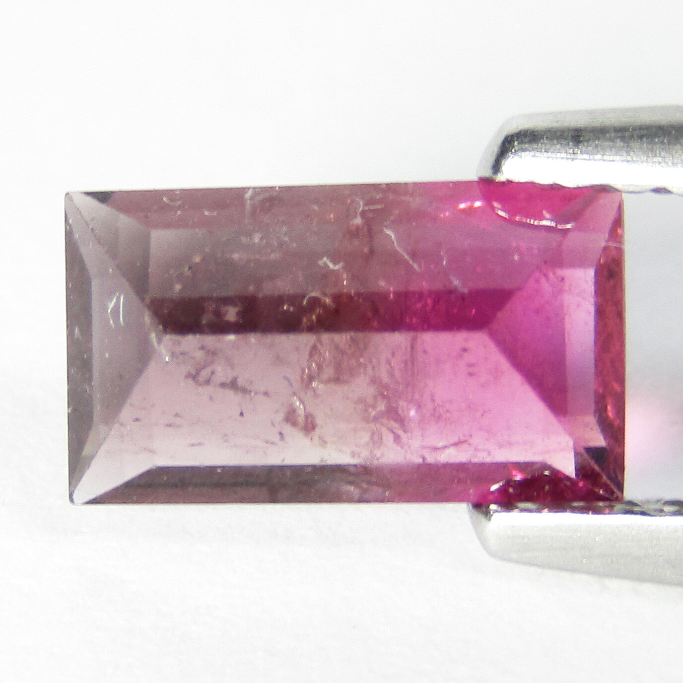 1.08Cts Stunning Natural Bi-Color Tourmaline Emerald Cut Mozambique Gemstone