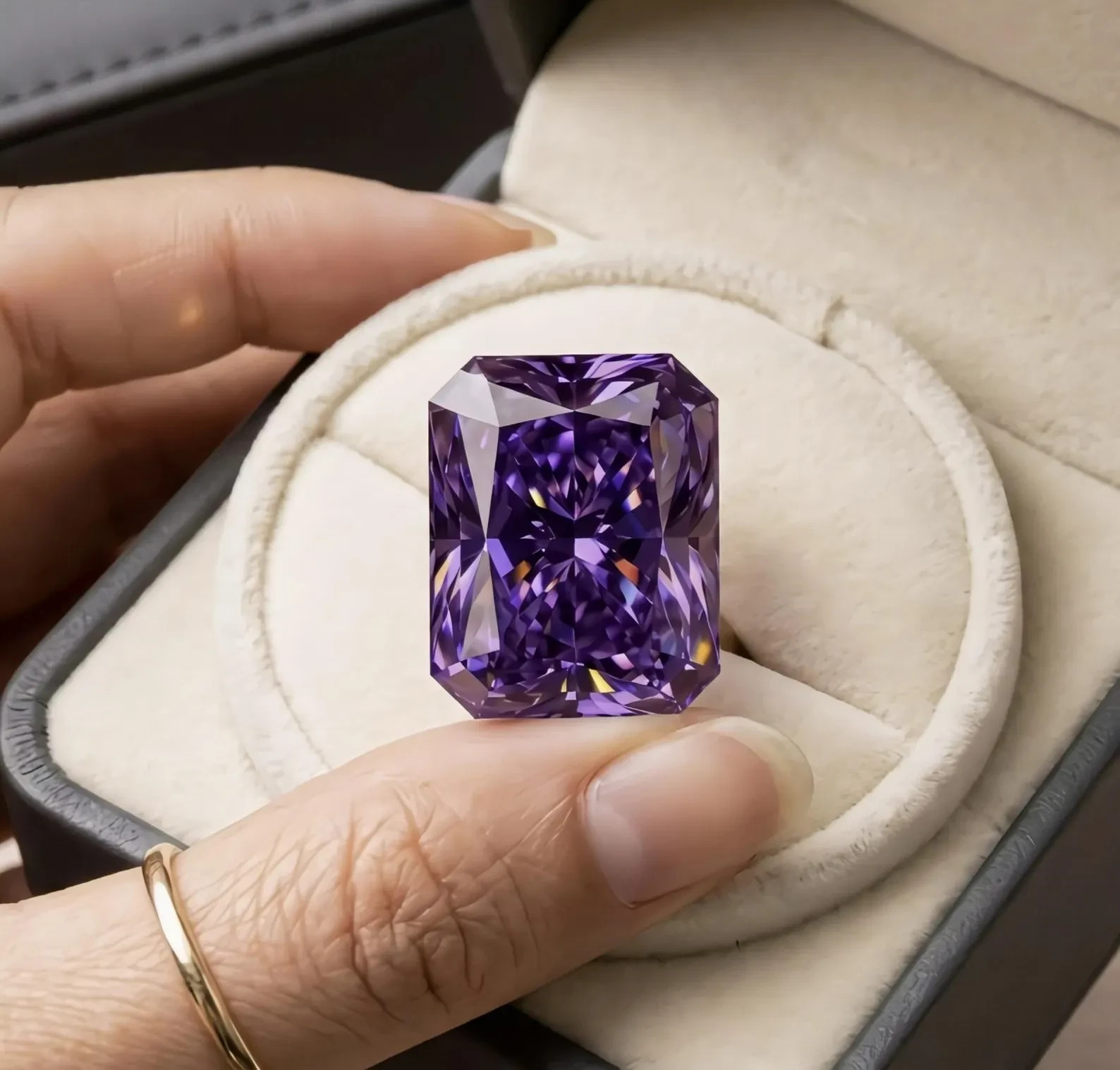 CERTIFIED Natural Diamod 3.05 CT purple princess Brilliant VVS1/ 9.5 mm