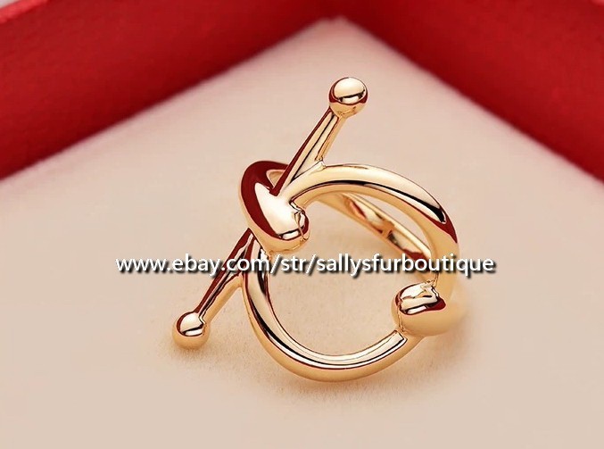 Sally’s Quality 100% Copper Scarf Ring Circle Buckle Brooch For Silk Scarves