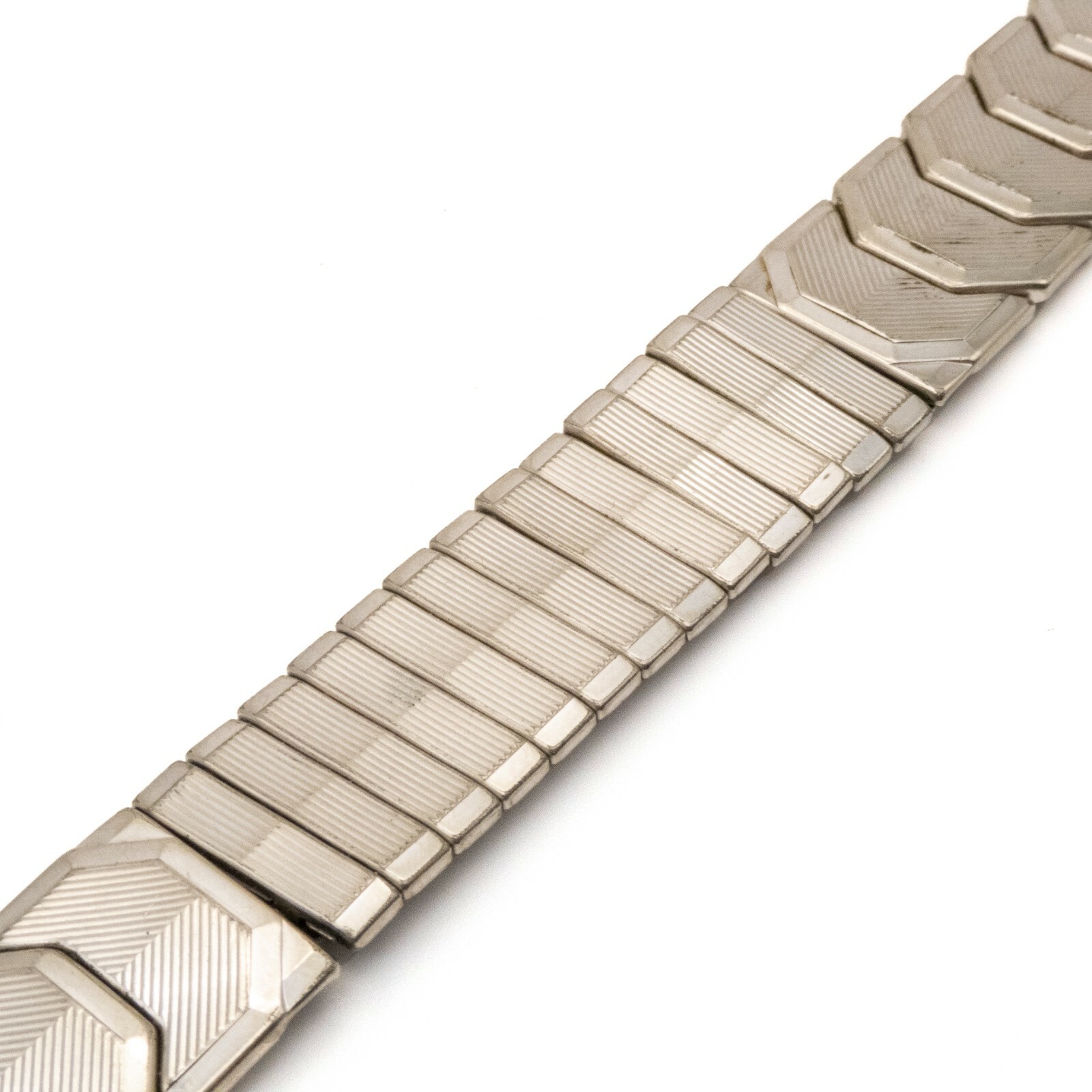 Vintage Kreisler 17.0 mm stainless steel wristwatch bracelet w/center expansion